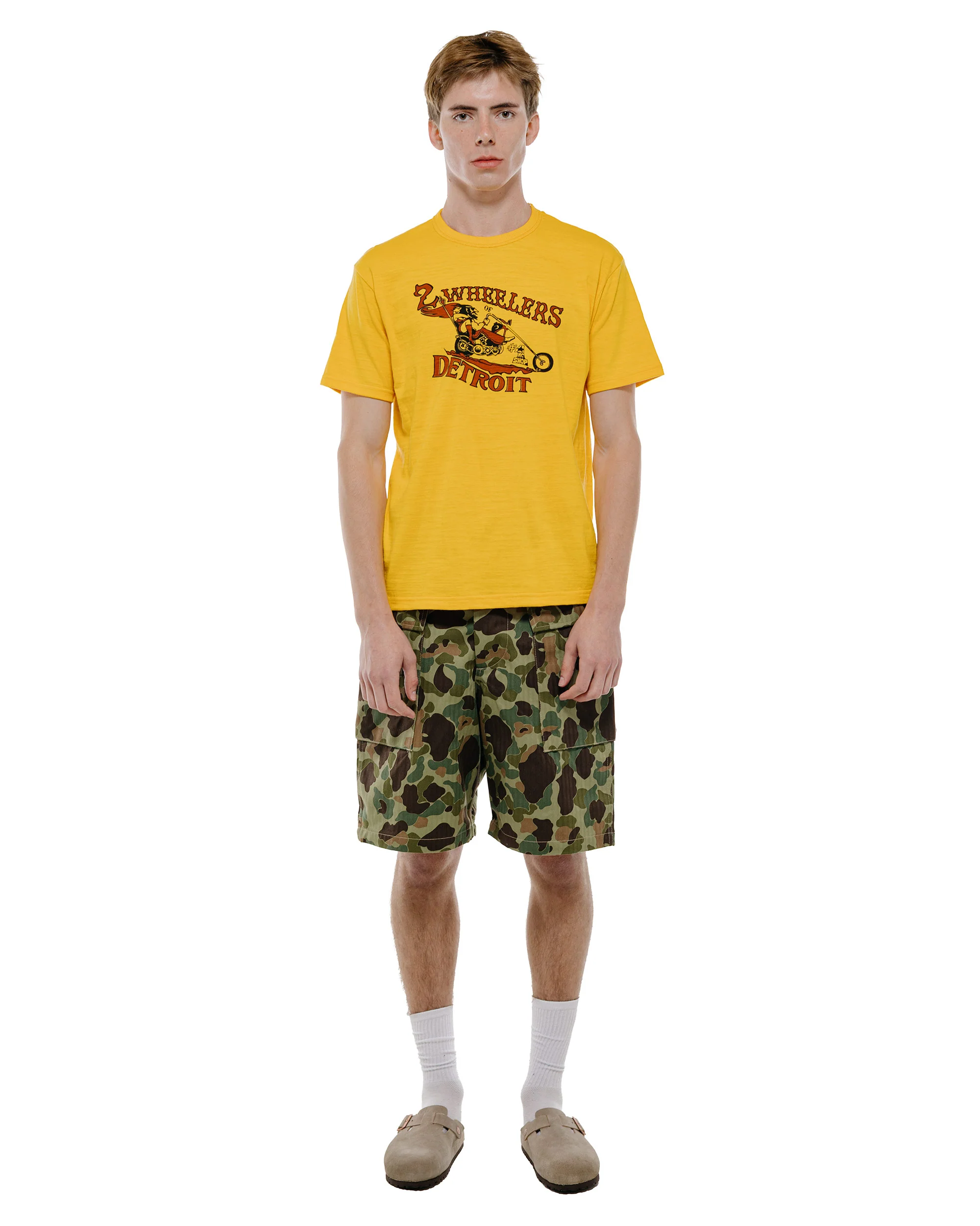 The Real McCoy's BC26009 Athletic T-Shirt / 2-Wheelers of Detroit Yellow - Image 4