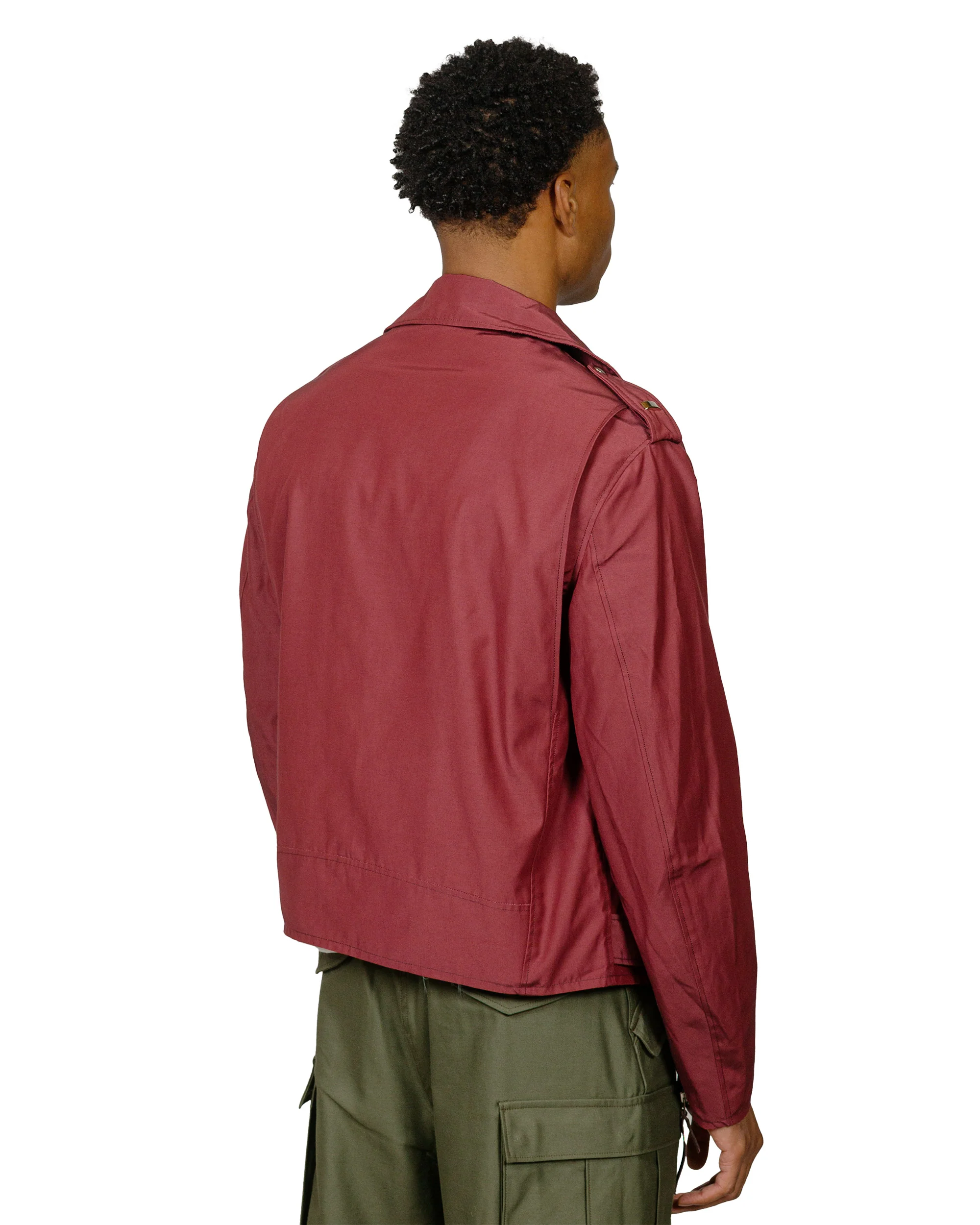 The Real McCoy's BJ24102 Buco J-24 Satin Twill Jacket Burgundy - Image 3