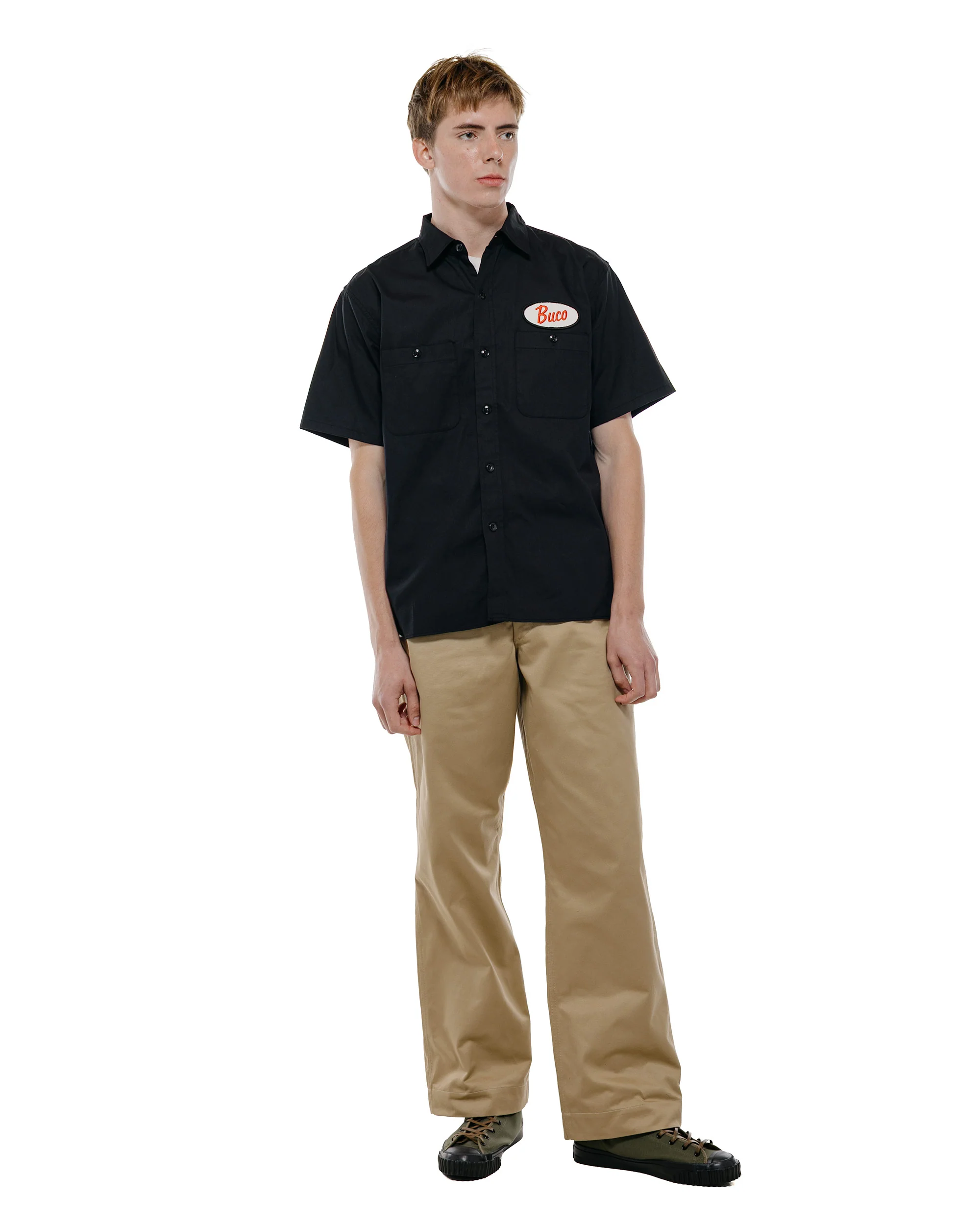 The Real McCoy's BS26001 Buco Workshirt S/S / Look At How Buco Did It! Black - Image 5