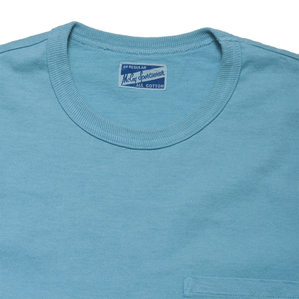 The Real McCoy's Joe McCoy Overdyed Sportswear Pocket Tee Saxe - Image 2