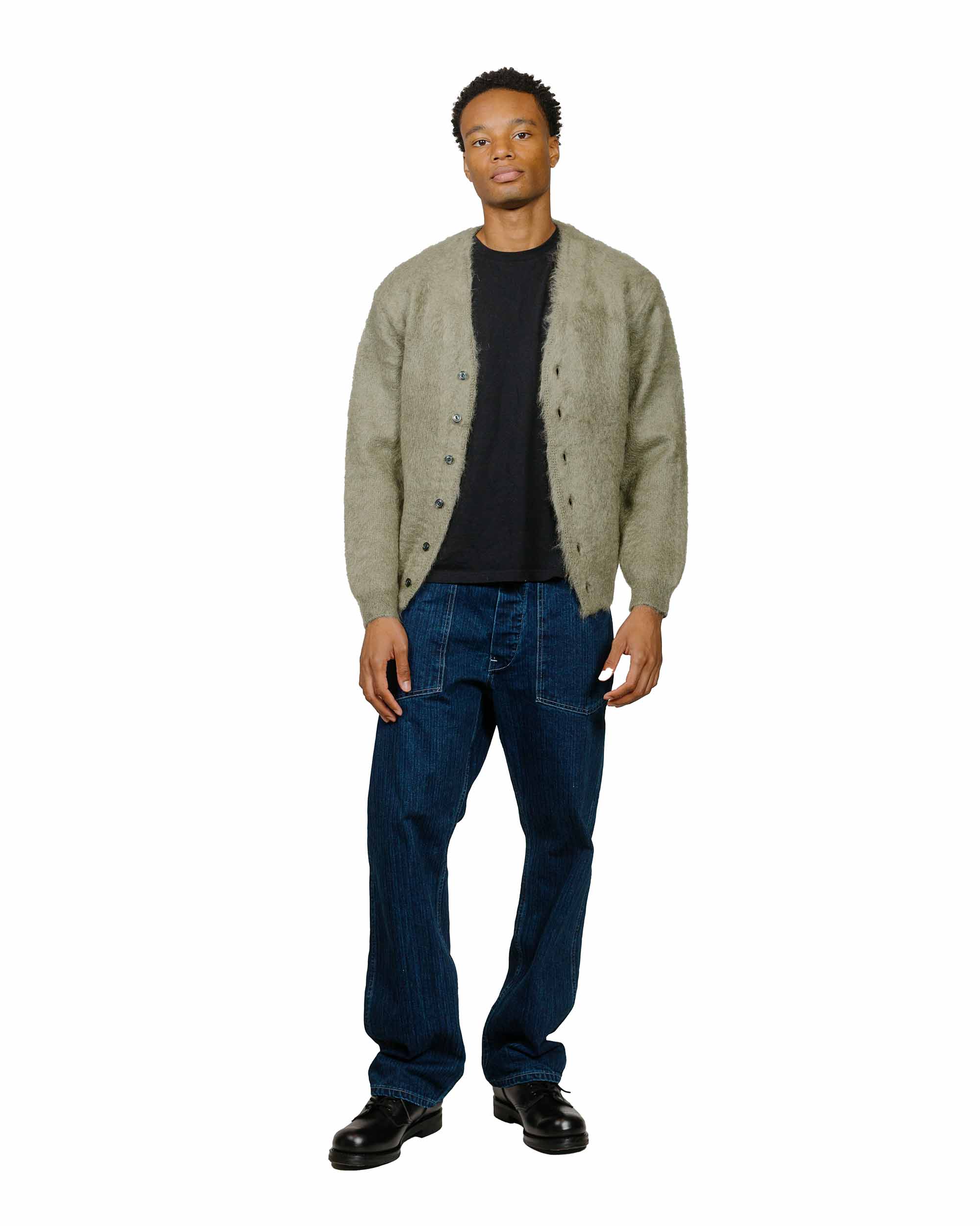 The Real McCoy's MC19103 JM Mohair Cardigan Mint - Image 4