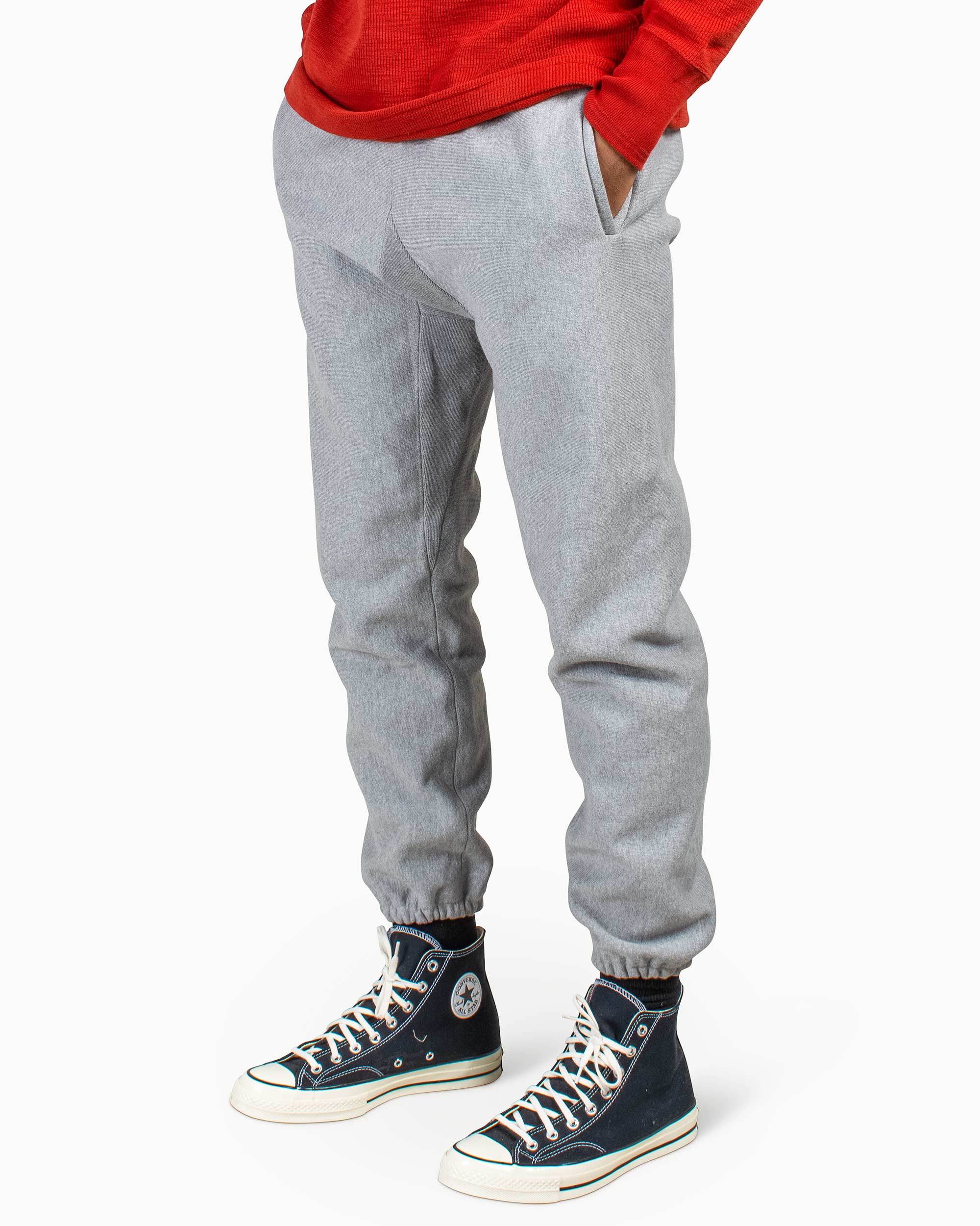 The Real McCoy's MC20115 Heavyweight Sweatpants Medium Grey - Image 4