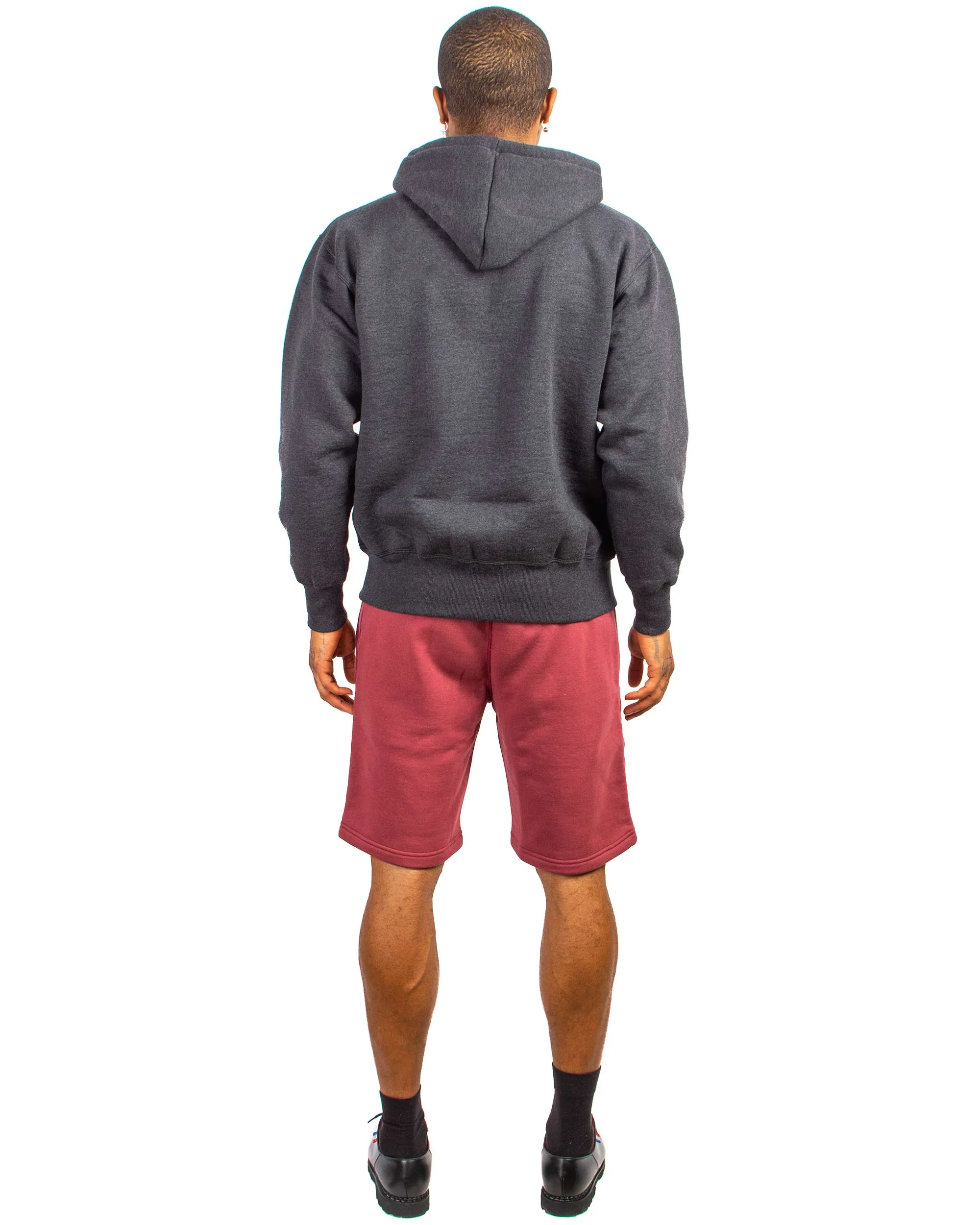 The Real McCoy's MC21019 9oz. Loopwheel Sweatshorts Maroon - Image 3