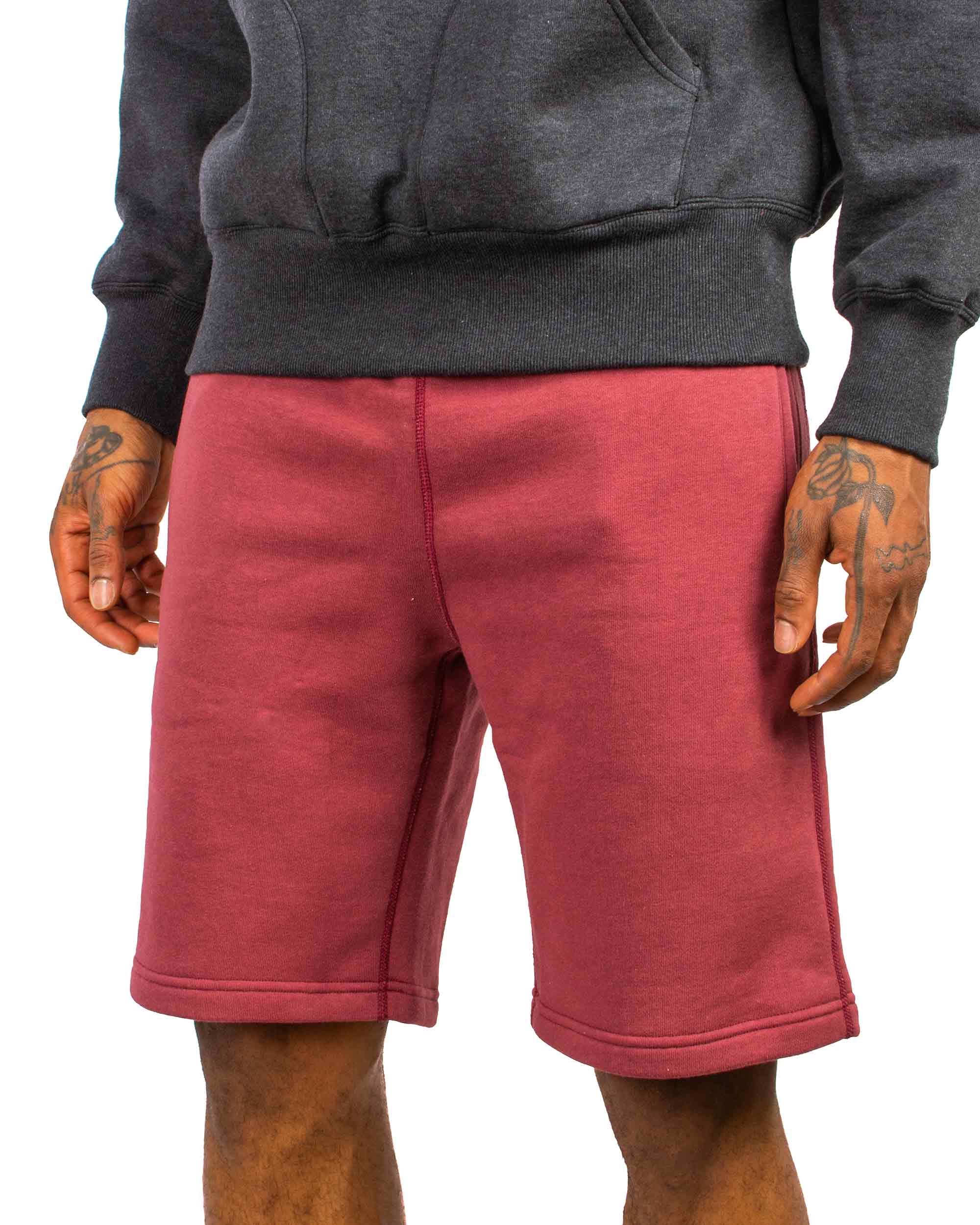 The Real McCoy's MC21019 9oz. Loopwheel Sweatshorts Maroon - Image 4