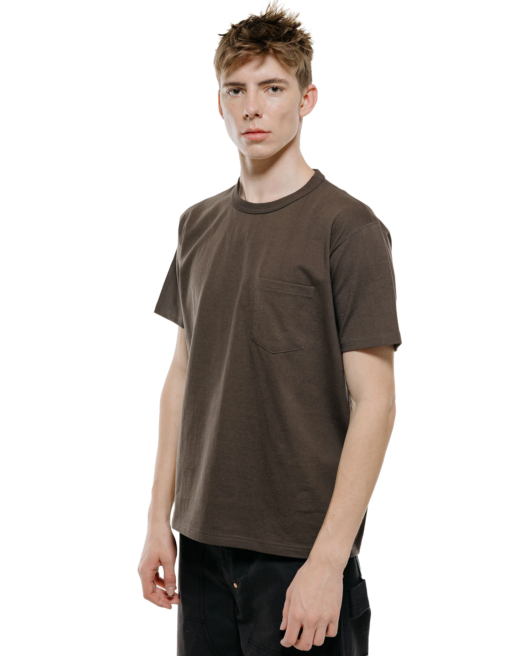 The Real McCoy's MC22006 Pocket Tee Charcoal - Image 2