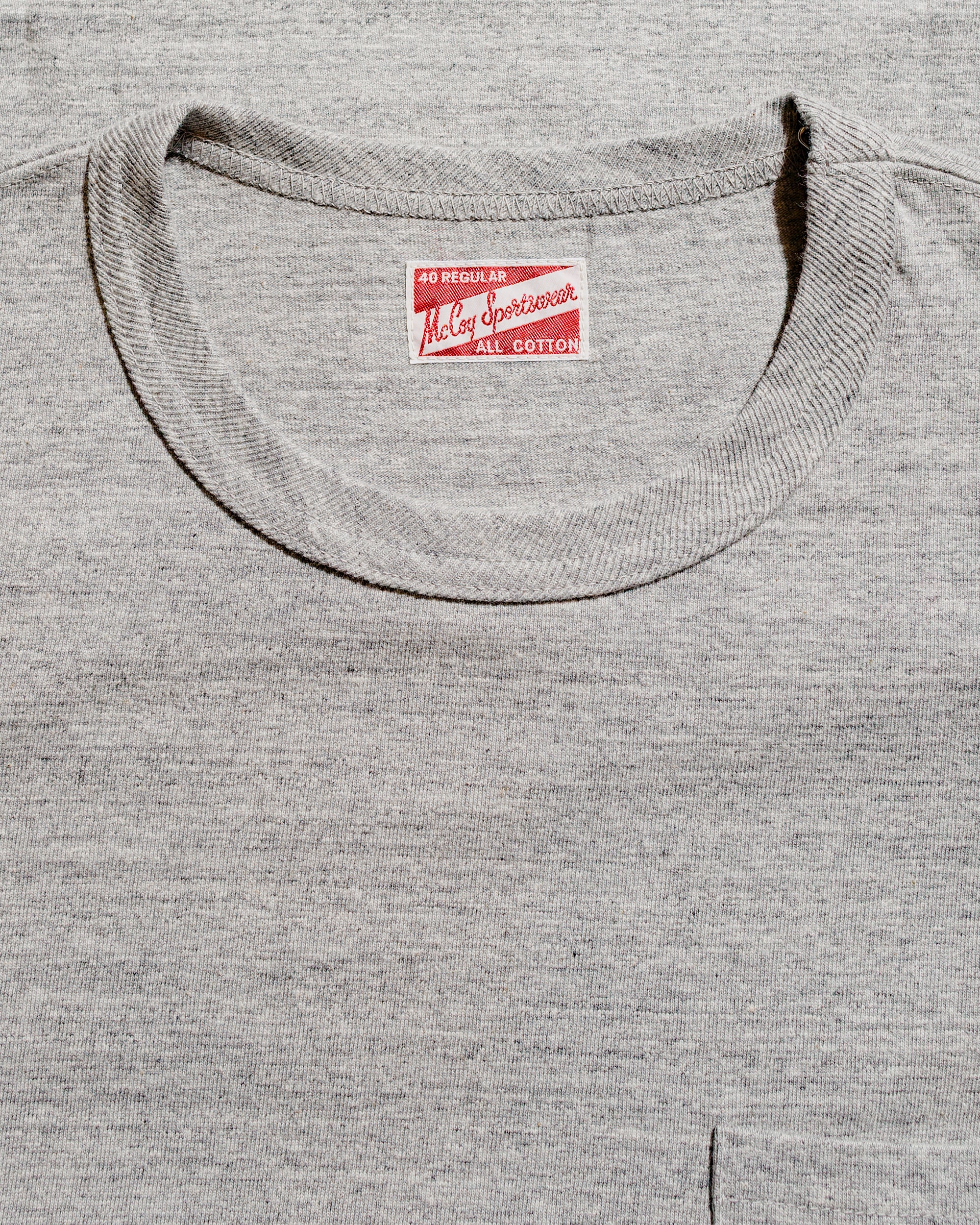 The Real McCoy's MC22006 Pocket Tee Gray - Image 4