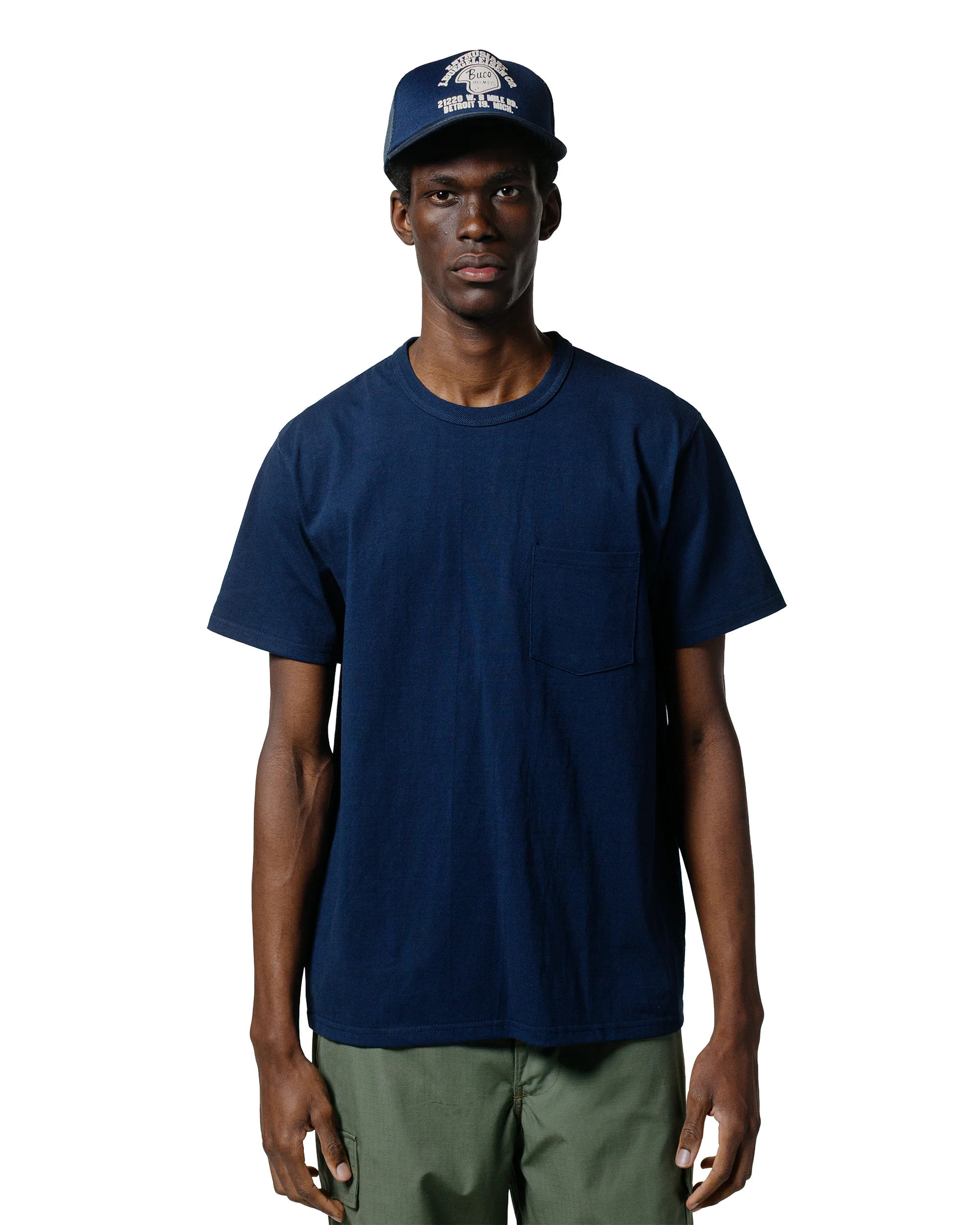 The Real McCoy's MC22006 Pocket Tee Navy - Image 2