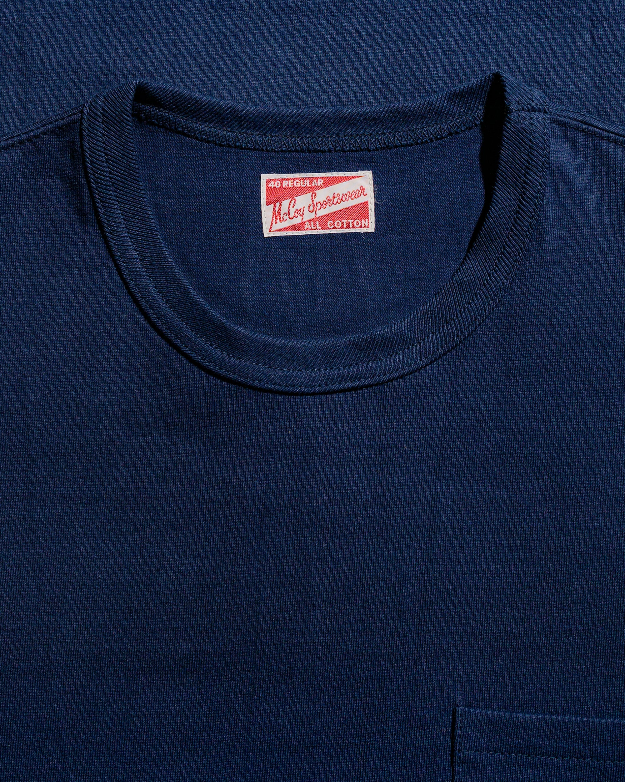 The Real McCoy's MC22006 Pocket Tee Navy - Image 4