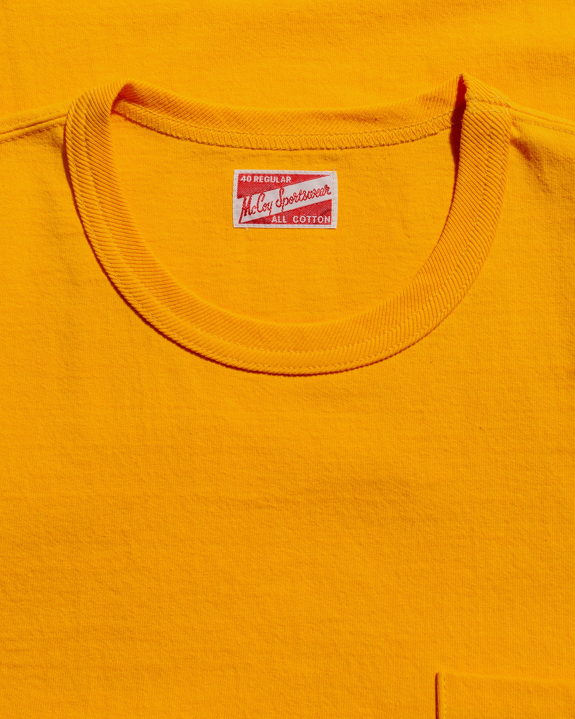 The Real McCoy's MC22006 Pocket Tee Yellow - Image 4