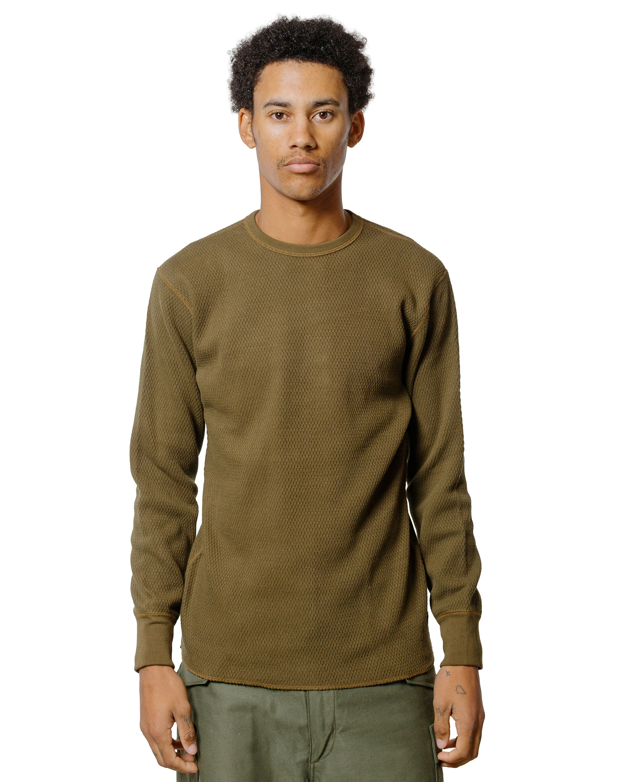 The Real McCoy's MC22109 U.S. Army Military Thermal Shirt Olive - Image 2