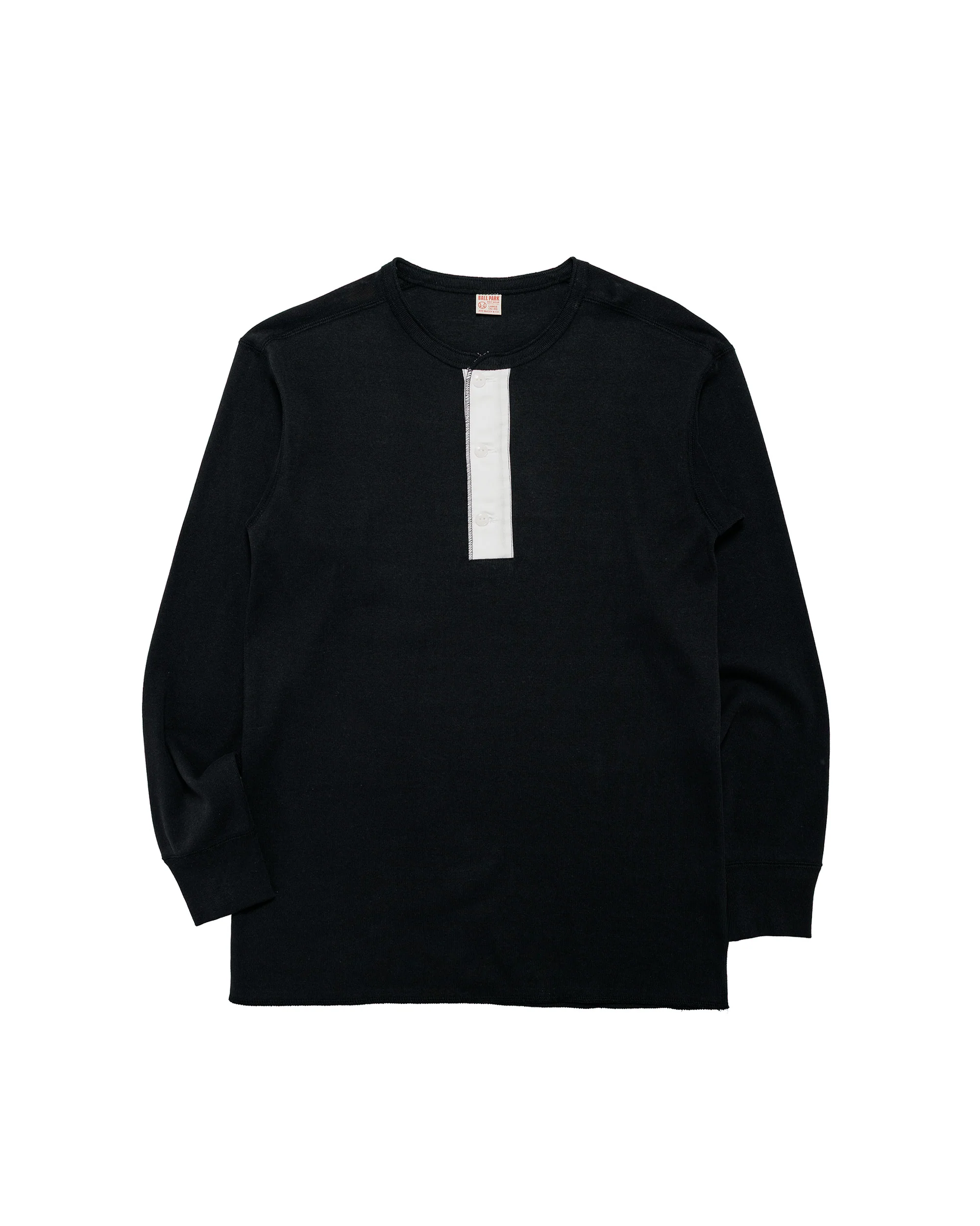 The Real McCoy's MC23111 Union Henley Undershirt L/S Black