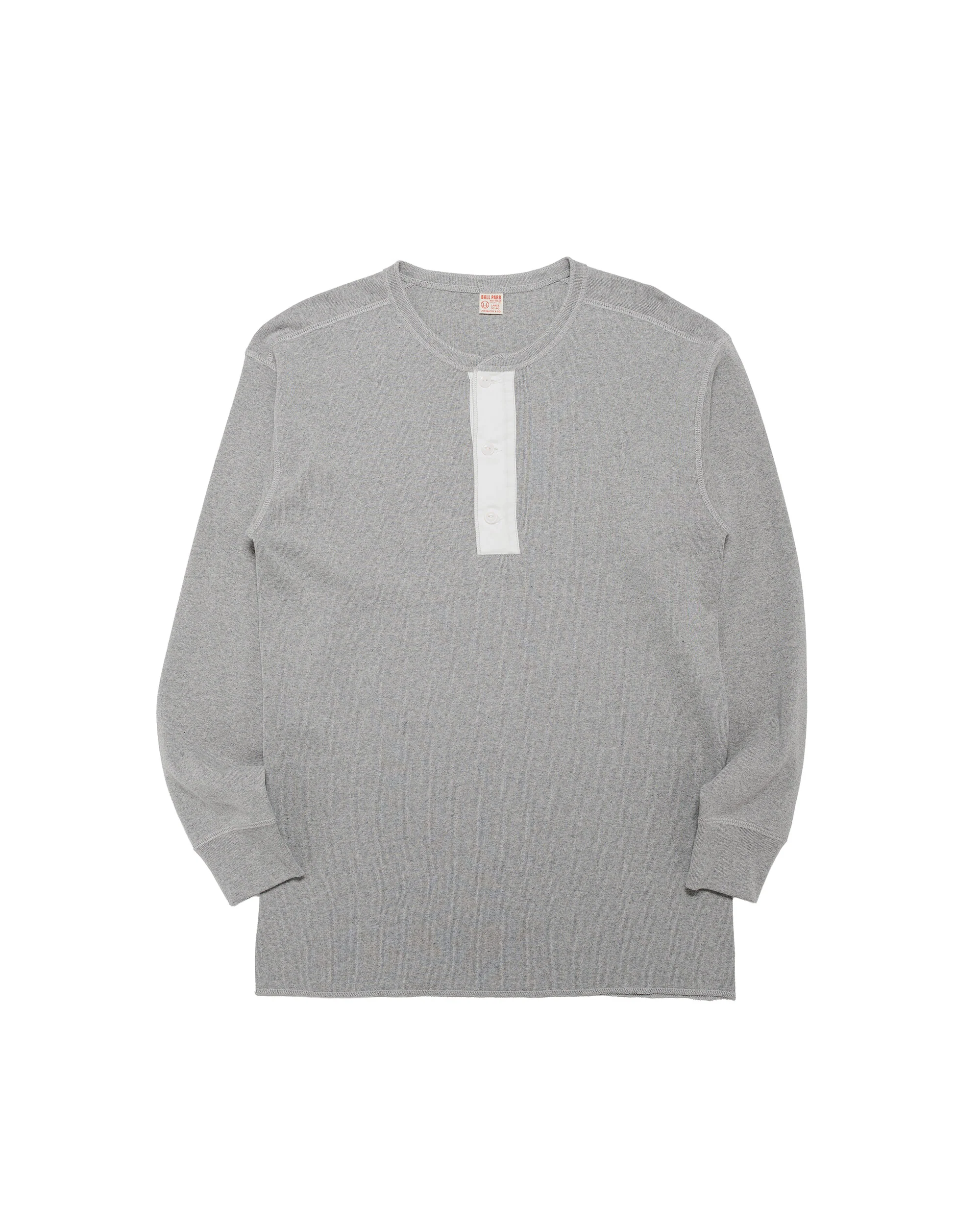 The Real McCoy's MC23111 Union Henley Undershirt L/S Medium Gray