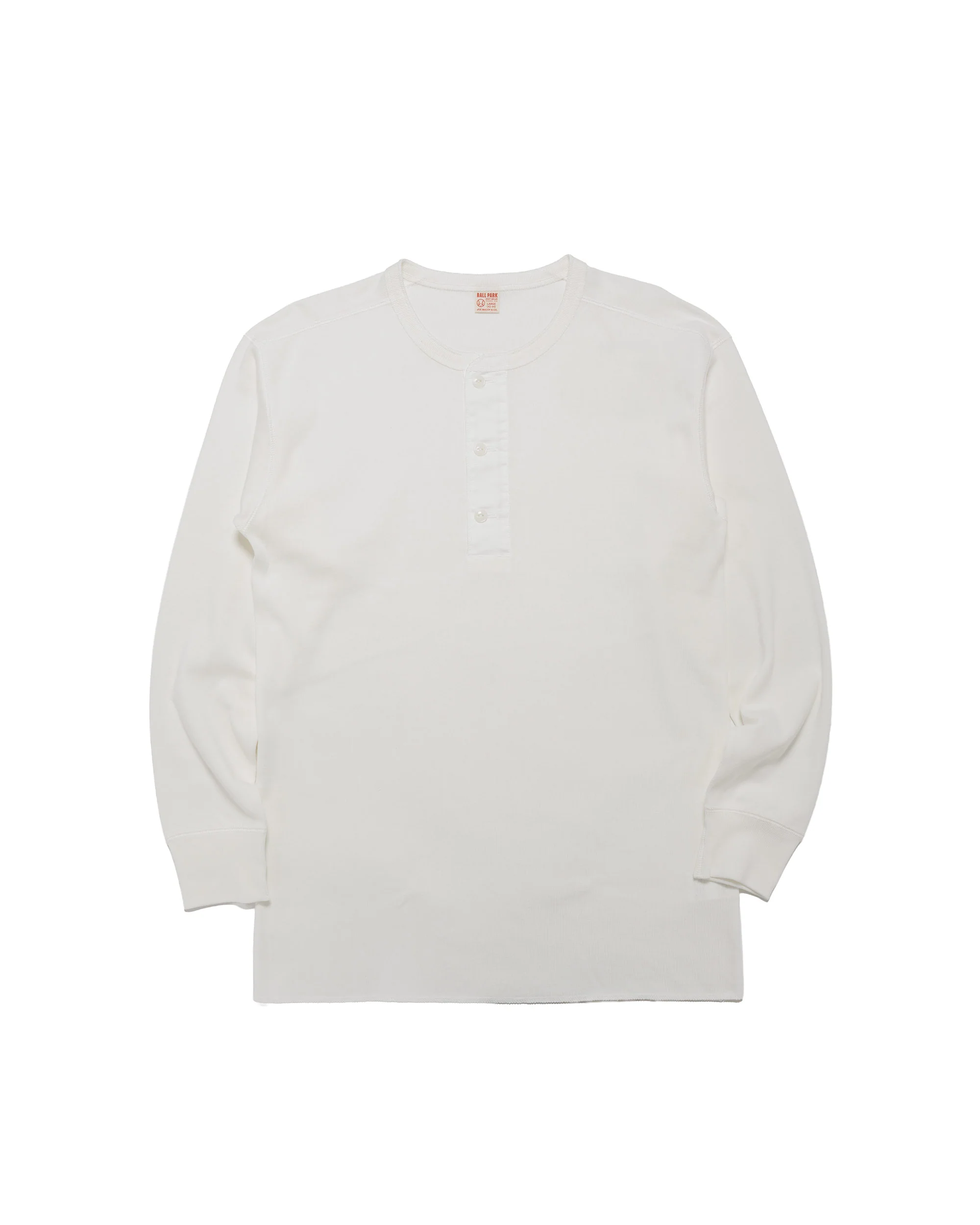 The Real McCoy's MC23111 Union Henley Undershirt L/S White