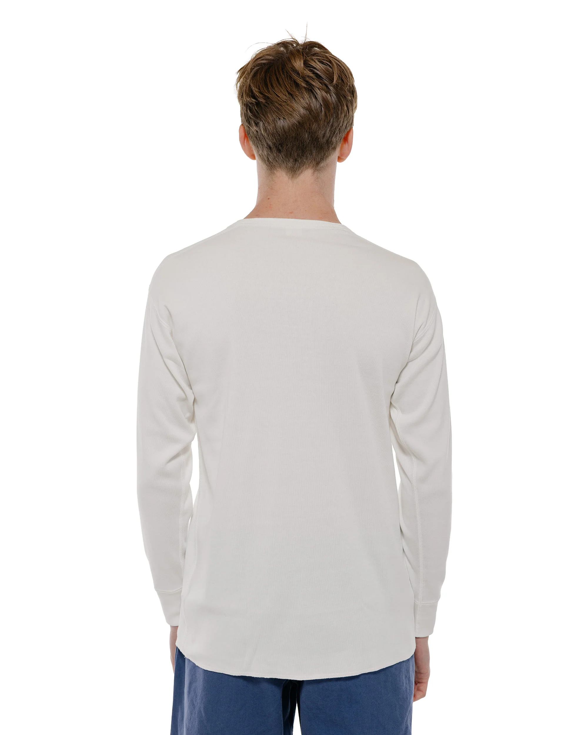 The Real McCoy's MC23111 Union Henley Undershirt L/S White - Image 4