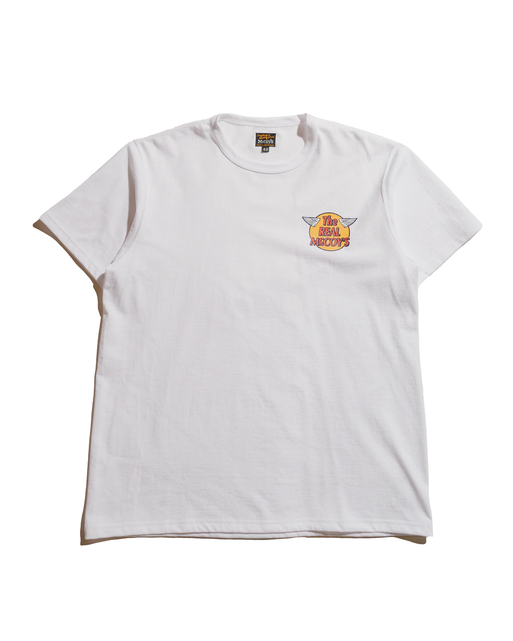 The Real McCoy's MC24004 The Real McCoy's Logo Tee S/S White