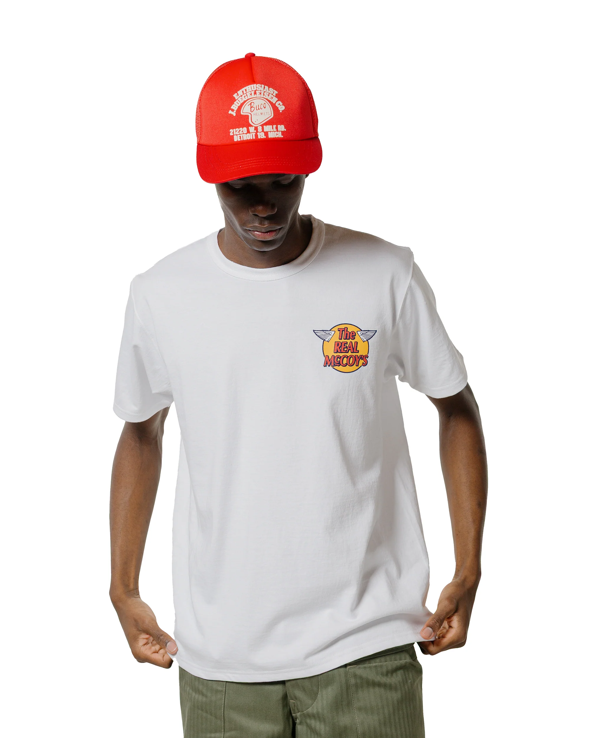 The Real McCoy's MC24004 The Real McCoy's Logo Tee S/S White - Image 2