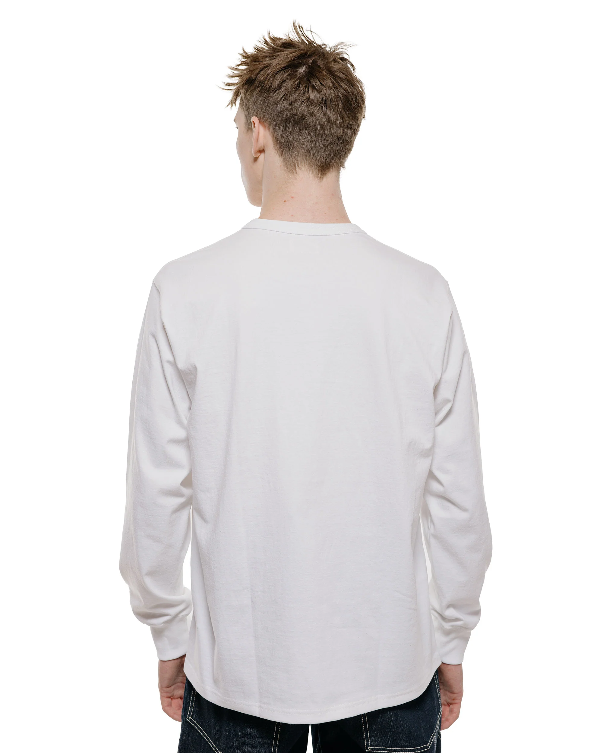 The Real McCoy's MC24019 Pocket Tee L/S White - Image 3
