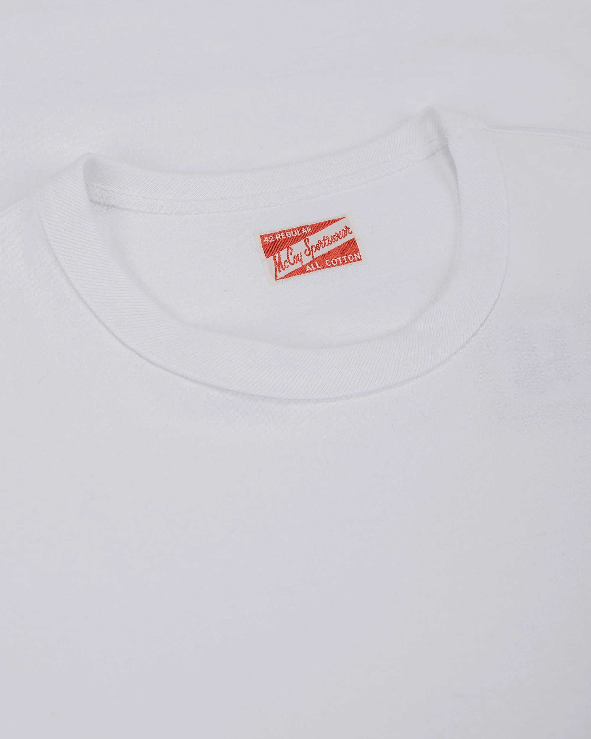 The Real McCoy's MC24019 Pocket Tee L/S White - Image 4
