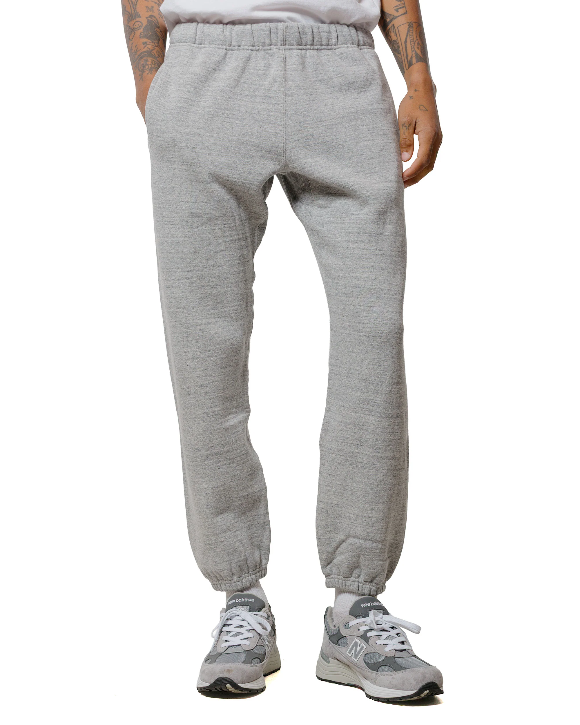The Real McCoy's MC24116 10 Oz. Loopwheel Sweat Pants Gray - Image 2