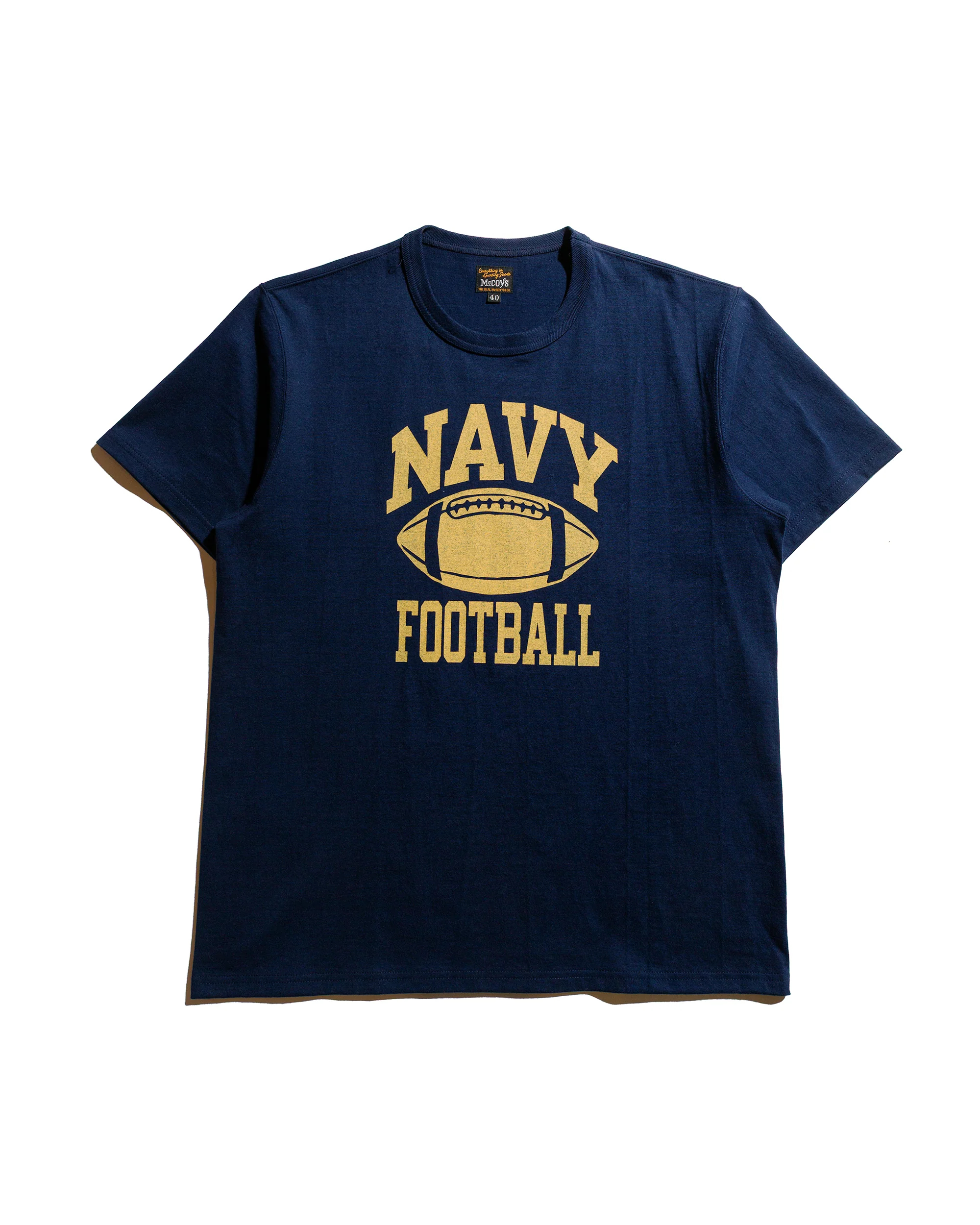 The Real McCoy's MC25010 Military Tee / Navy Football Navy