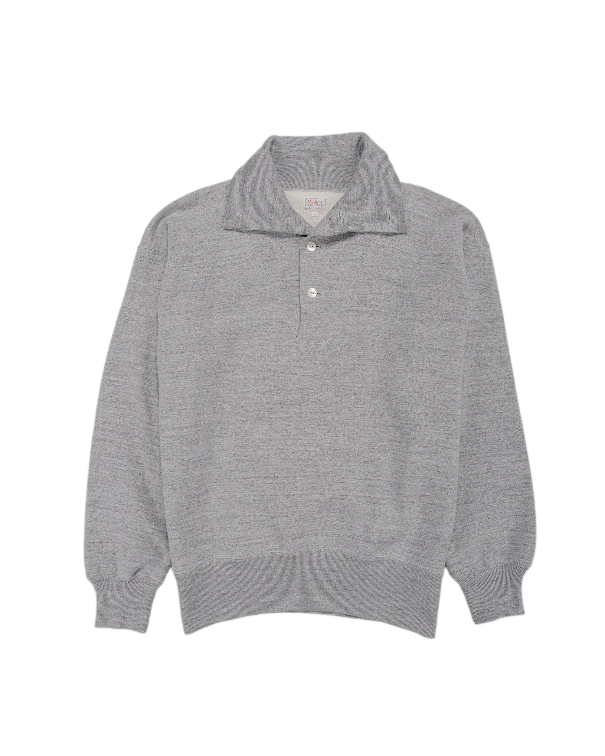 The Real McCoy's MC25110 10 oz. Loopwheel Cruiser Sweatshirt Gray