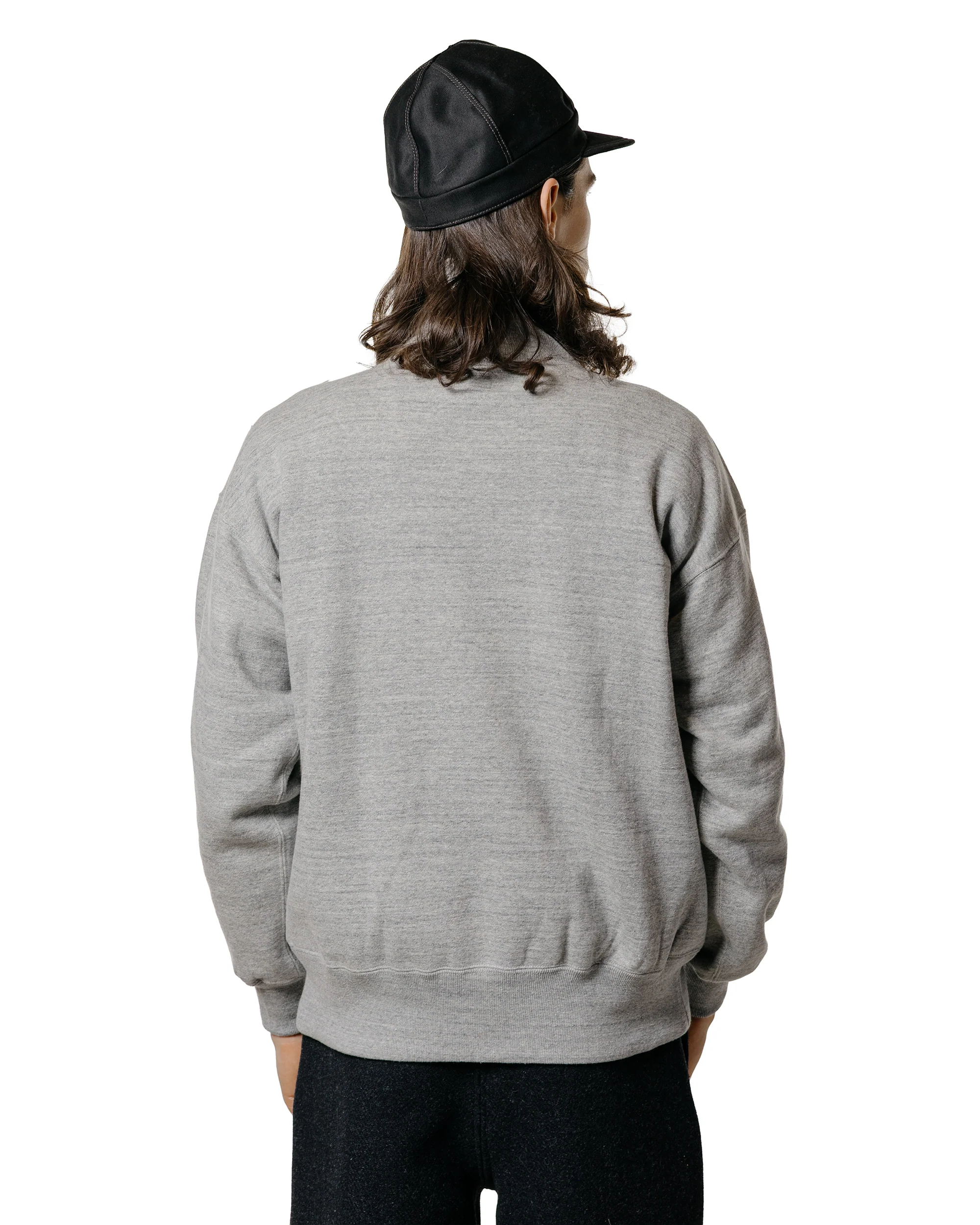 The Real McCoy's MC25110 10 oz. Loopwheel Cruiser Sweatshirt Gray - Image 3