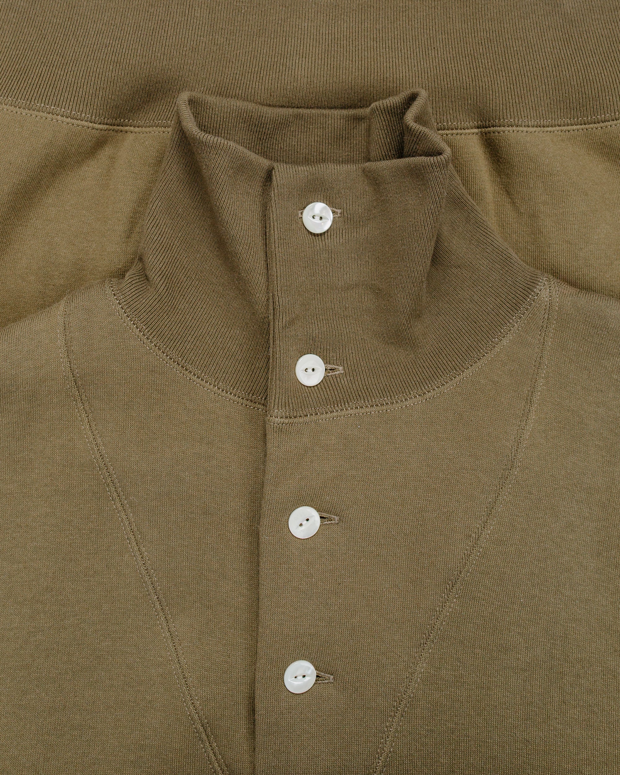 The Real McCoy's MC25110 10 oz. Loopwheel Cruiser Sweatshirt Olive - Image 5