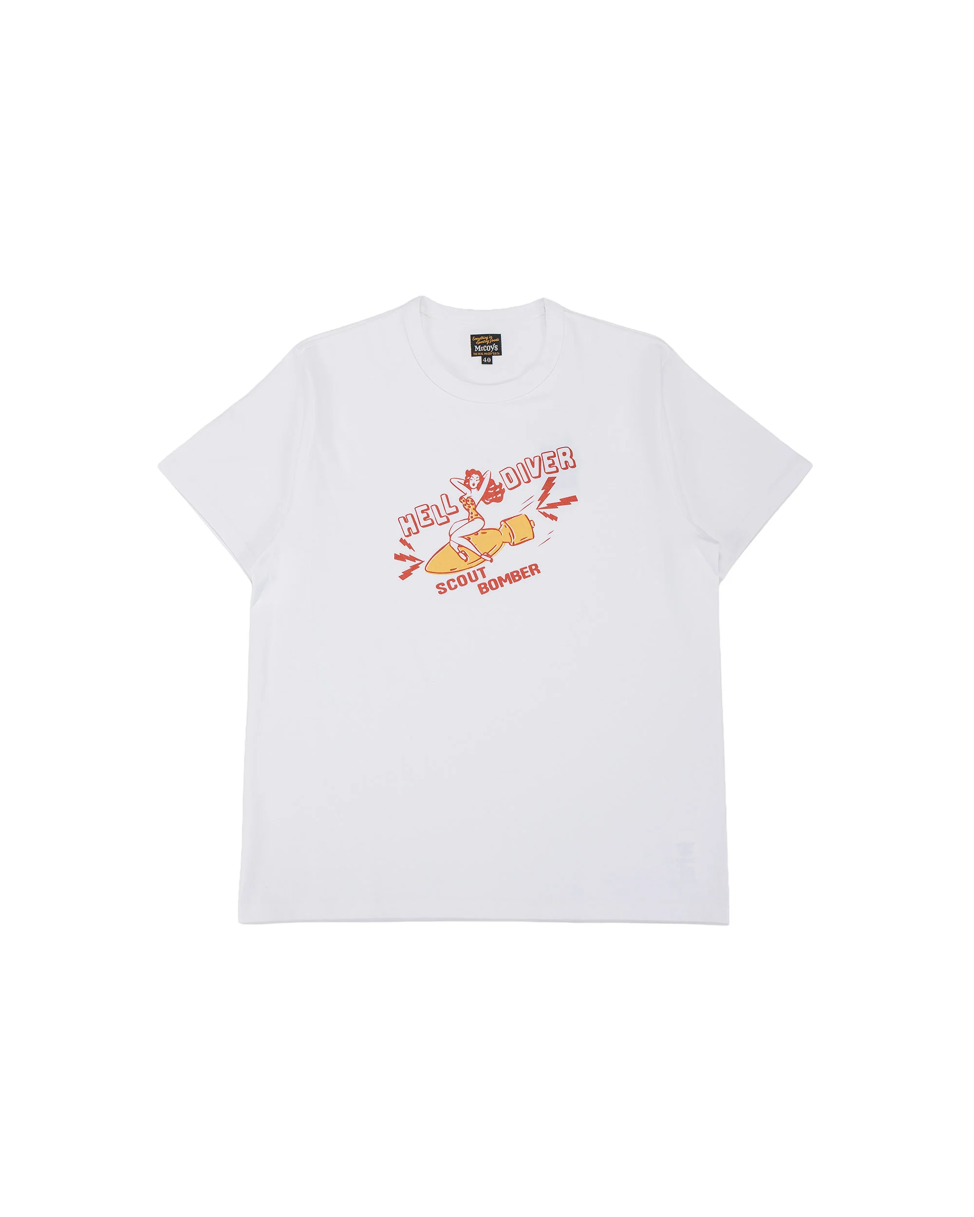 The Real McCoy's MC26019 Military Tee / Hell Diver White