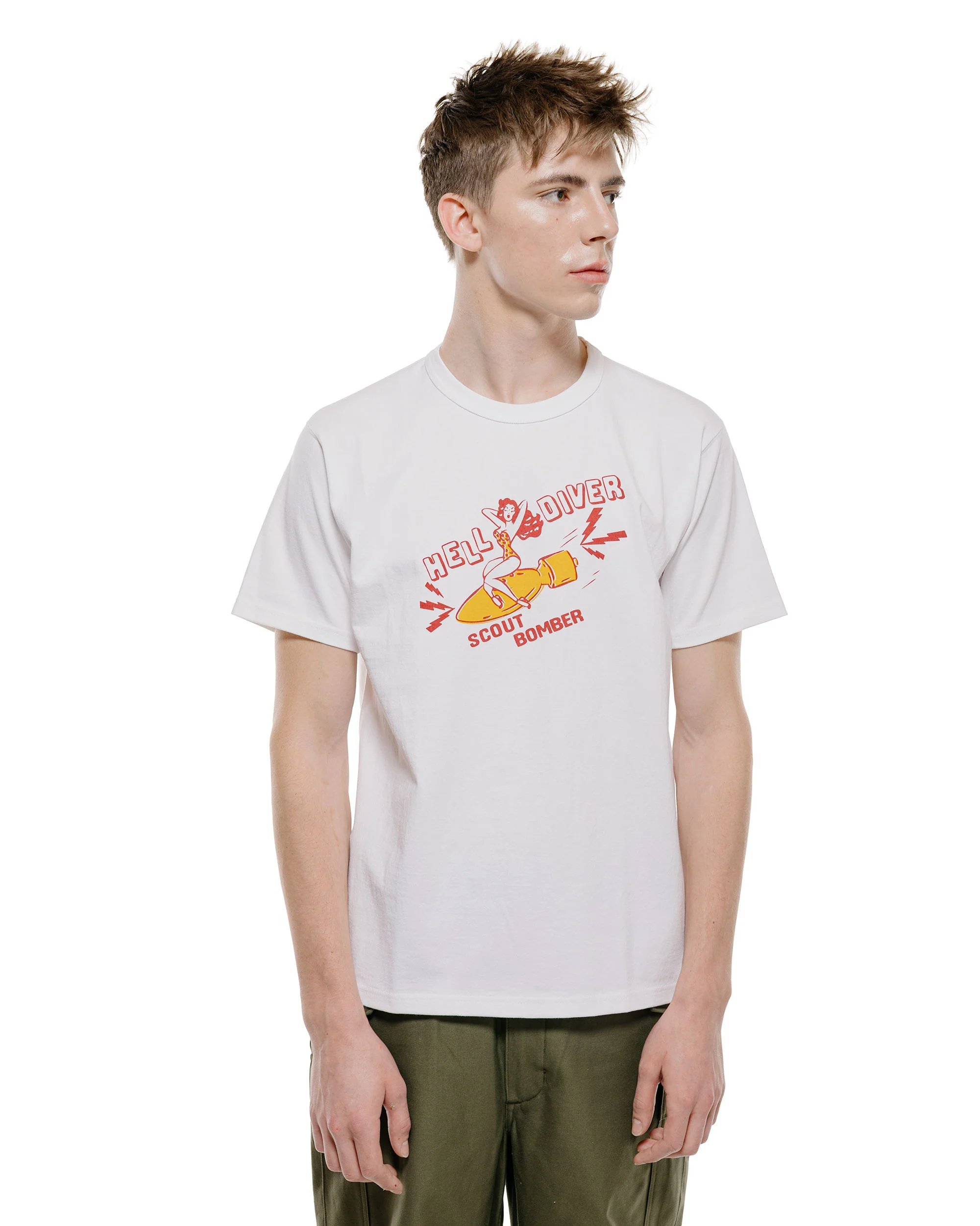 The Real McCoy's MC26019 Military Tee / Hell Diver White - Image 2