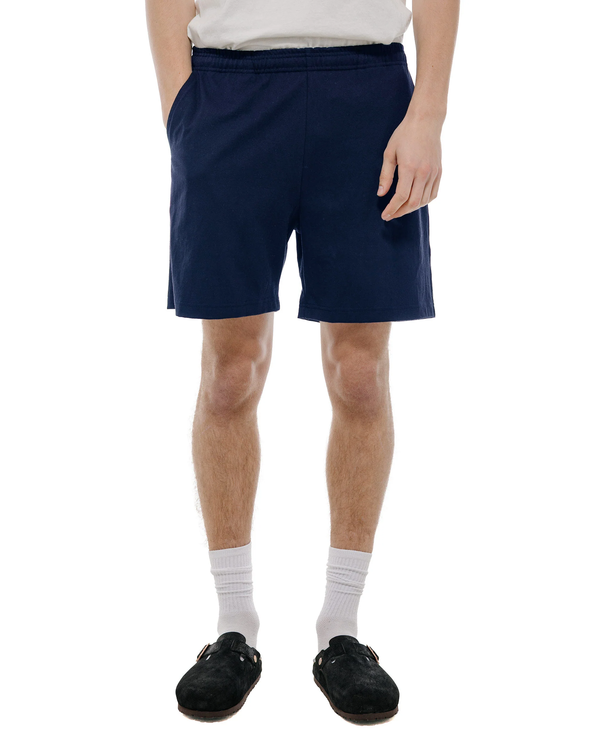The Real McCoy's MC26037 Jersey Gym Shorts Navy - Image 2