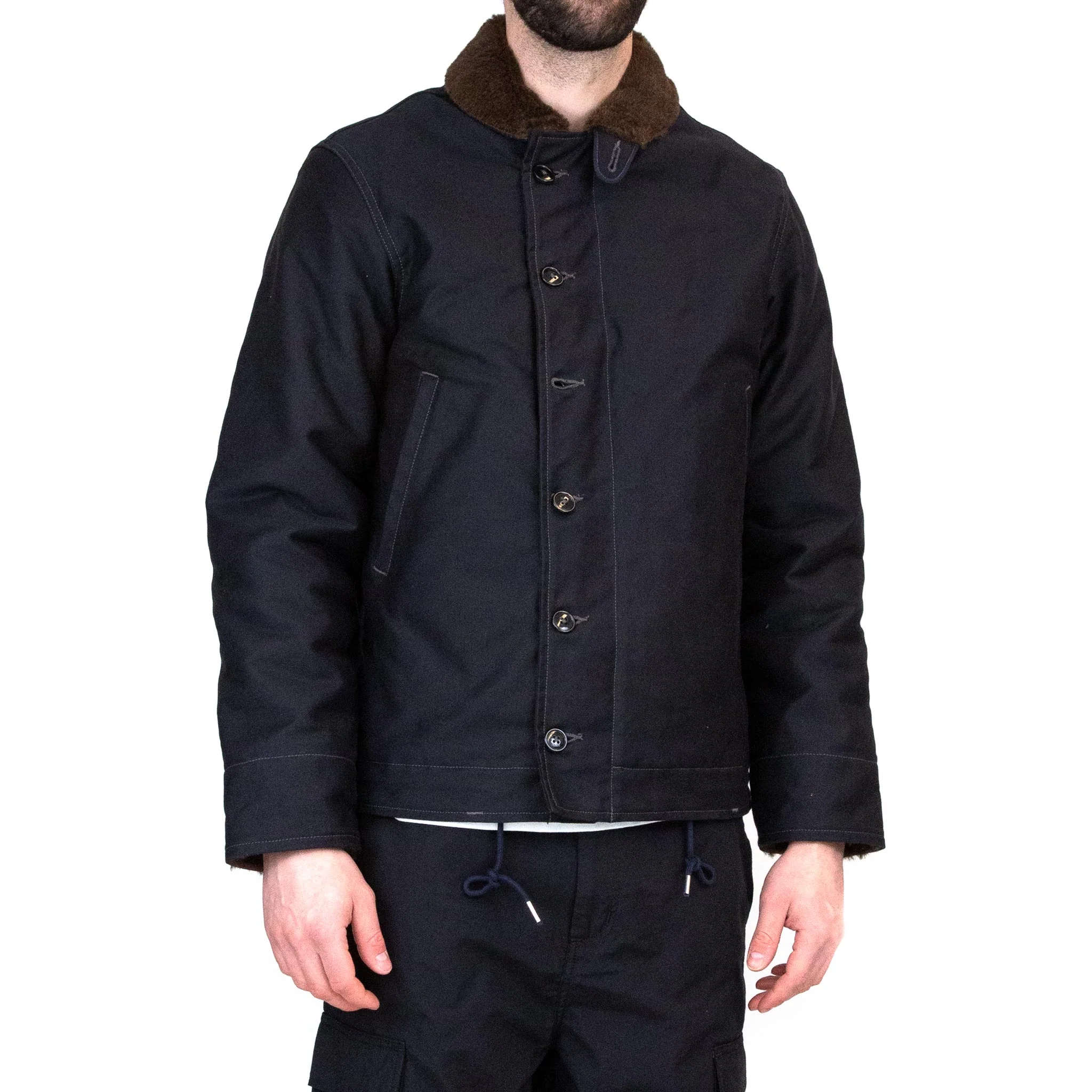 The Real McCoy's MJ14109 N-1 Deck Jacket (Navy) - Image 3
