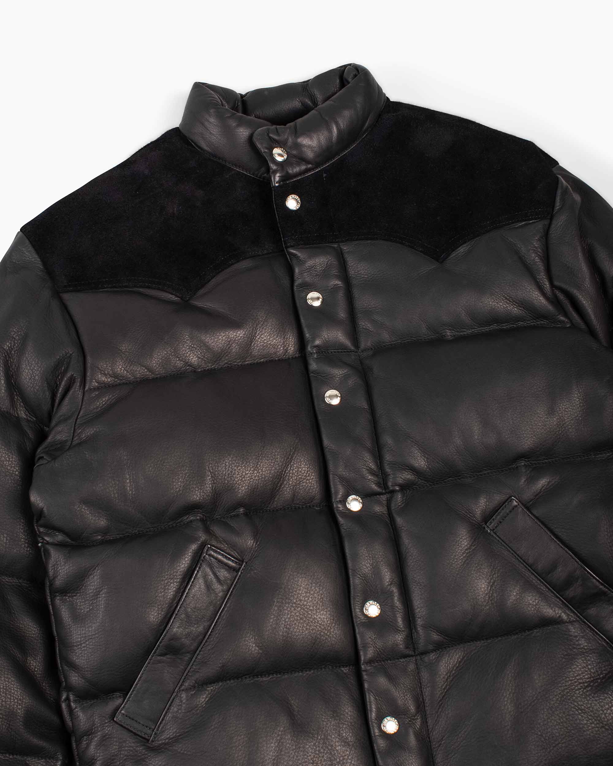 The Real McCoy's MJ20119 Deerskin Down Jacket (Black) - Image 5