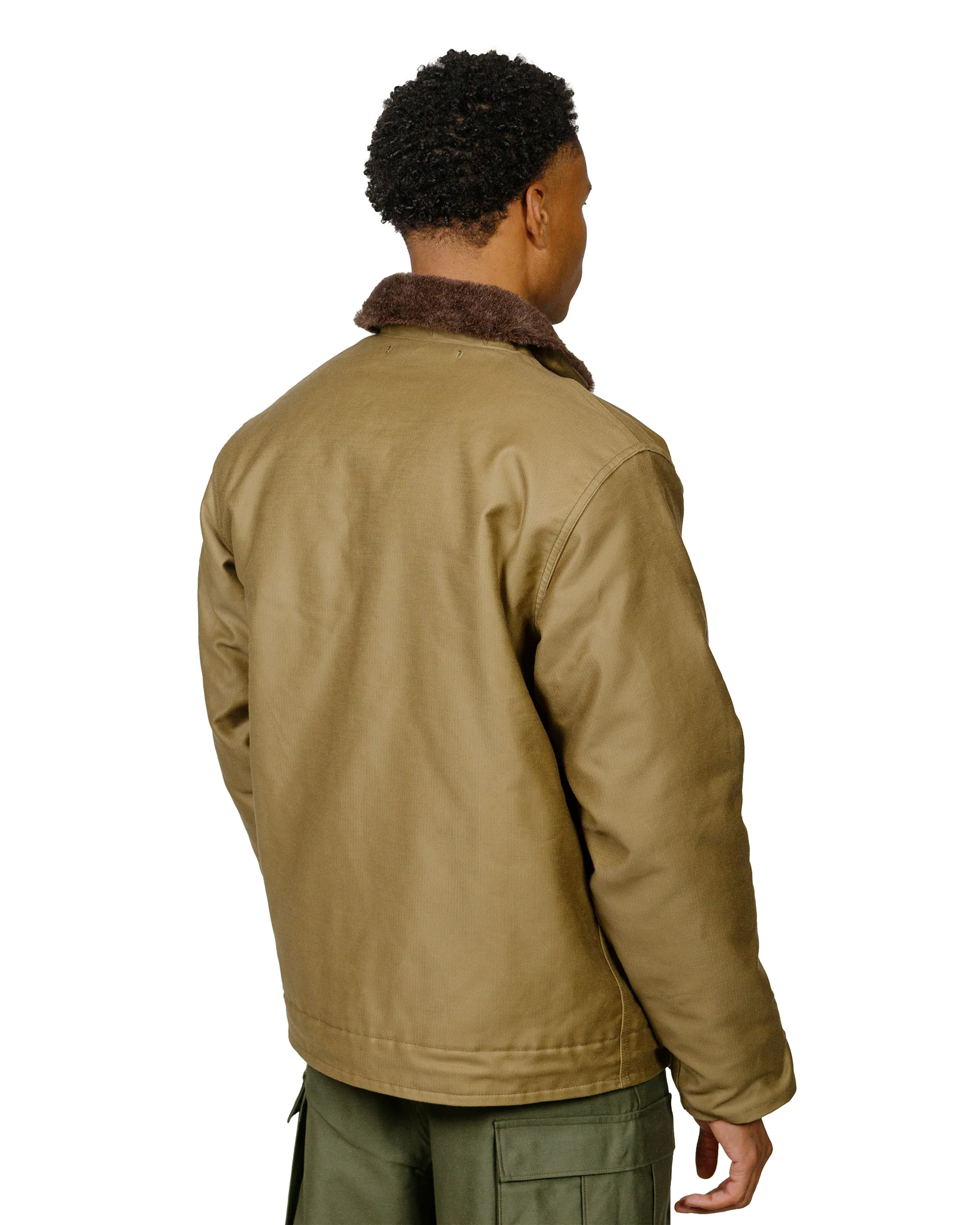 The Real McCoy's MJ22114 N-1 Deck Jacket (Khaki) - Image 3