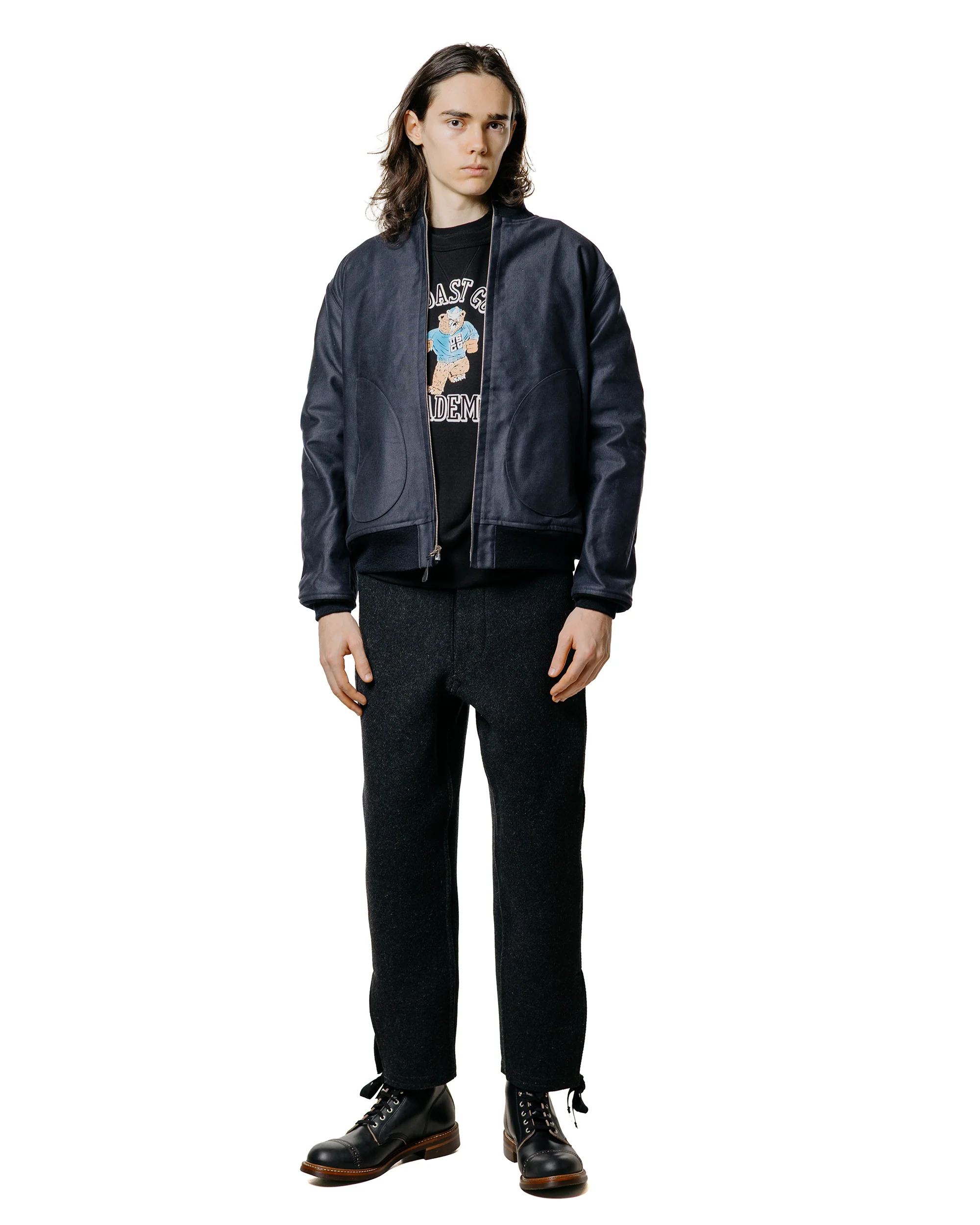 The Real McCoy's MJ25108 U.S.N. Blue Deck Jacket Navy - Image 4