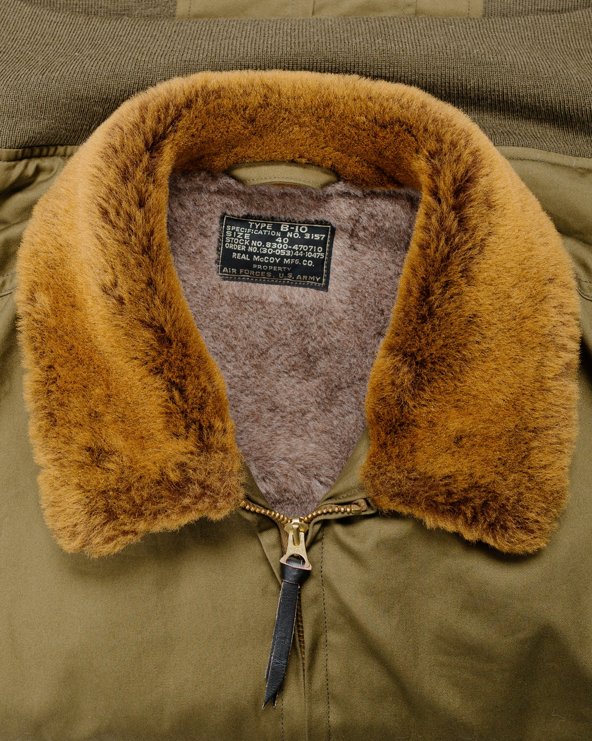 The Real McCoy's MJ25117 Type B-10 Real McCoy MFG.Co Olive - Image 5