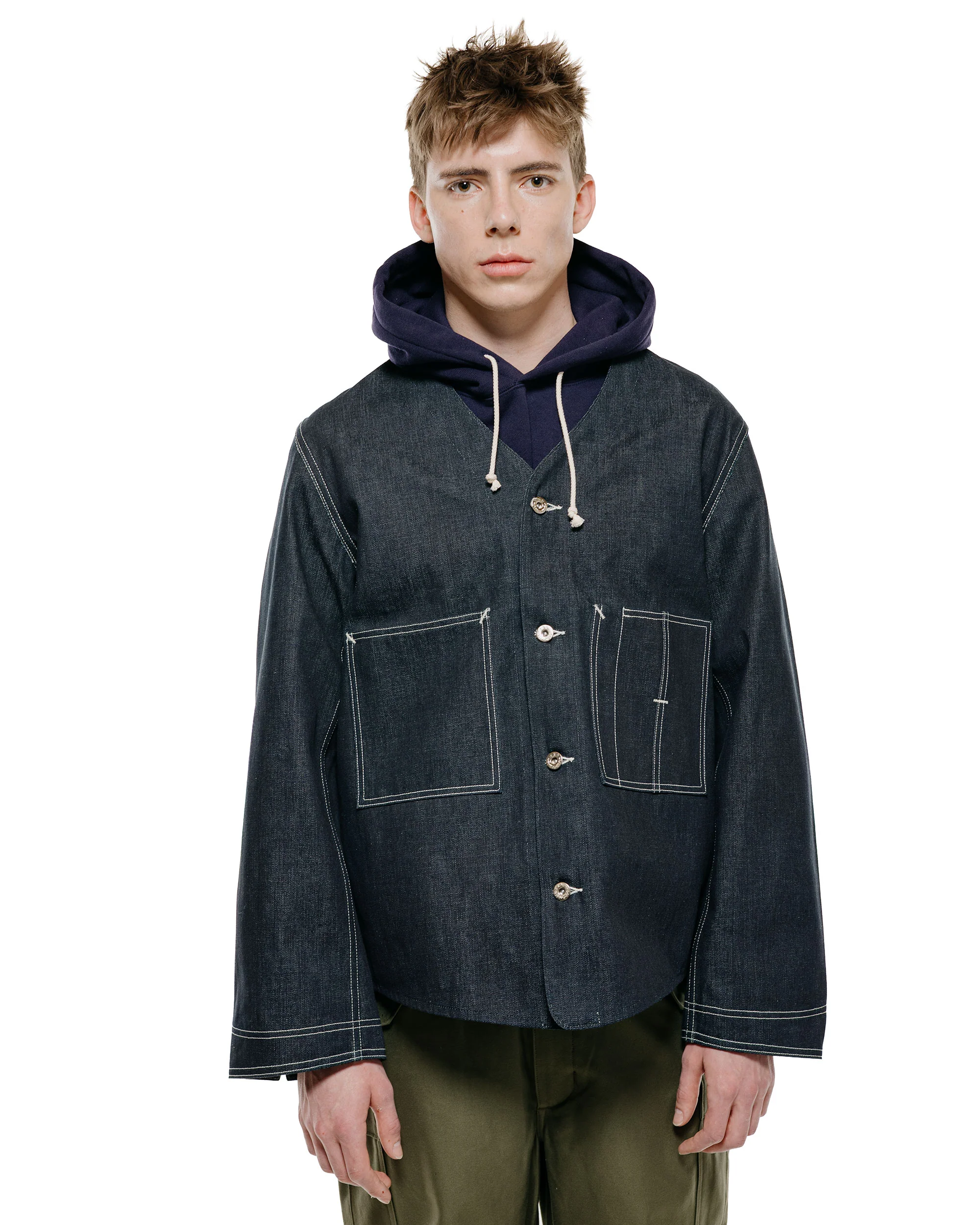The Real McCoy's MJ26009 WWII Denim Engineer Coat Indigo - Image 2
