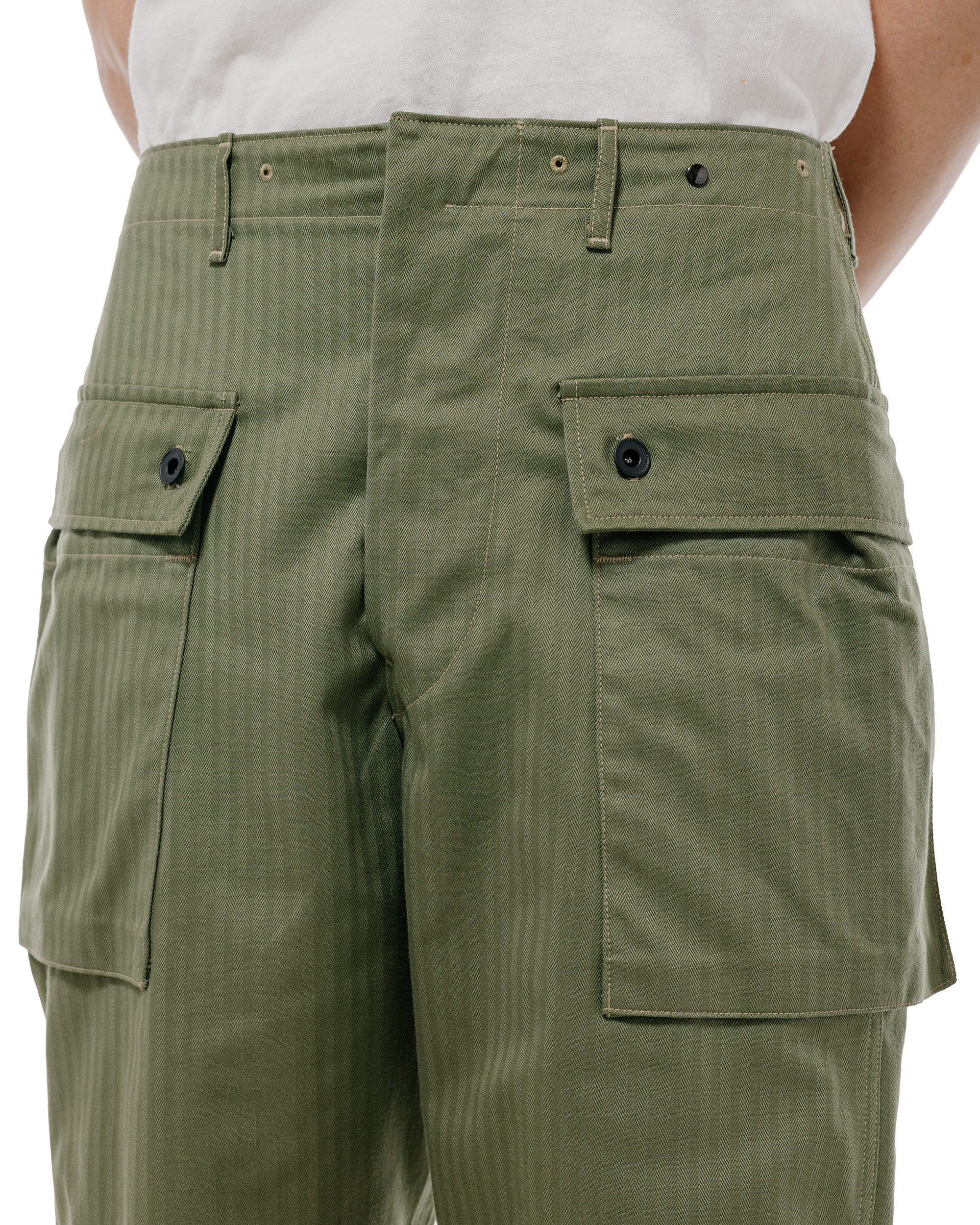 The Real McCoy's MP23006 P-44 Utility Trousers Sage Green - Image 3