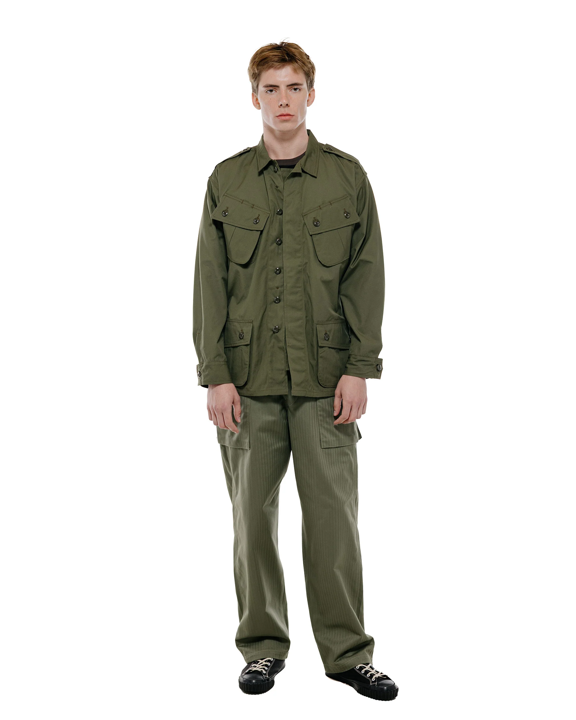 The Real McCoy's MP23006 P-44 Utility Trousers Sage Green - Image 5
