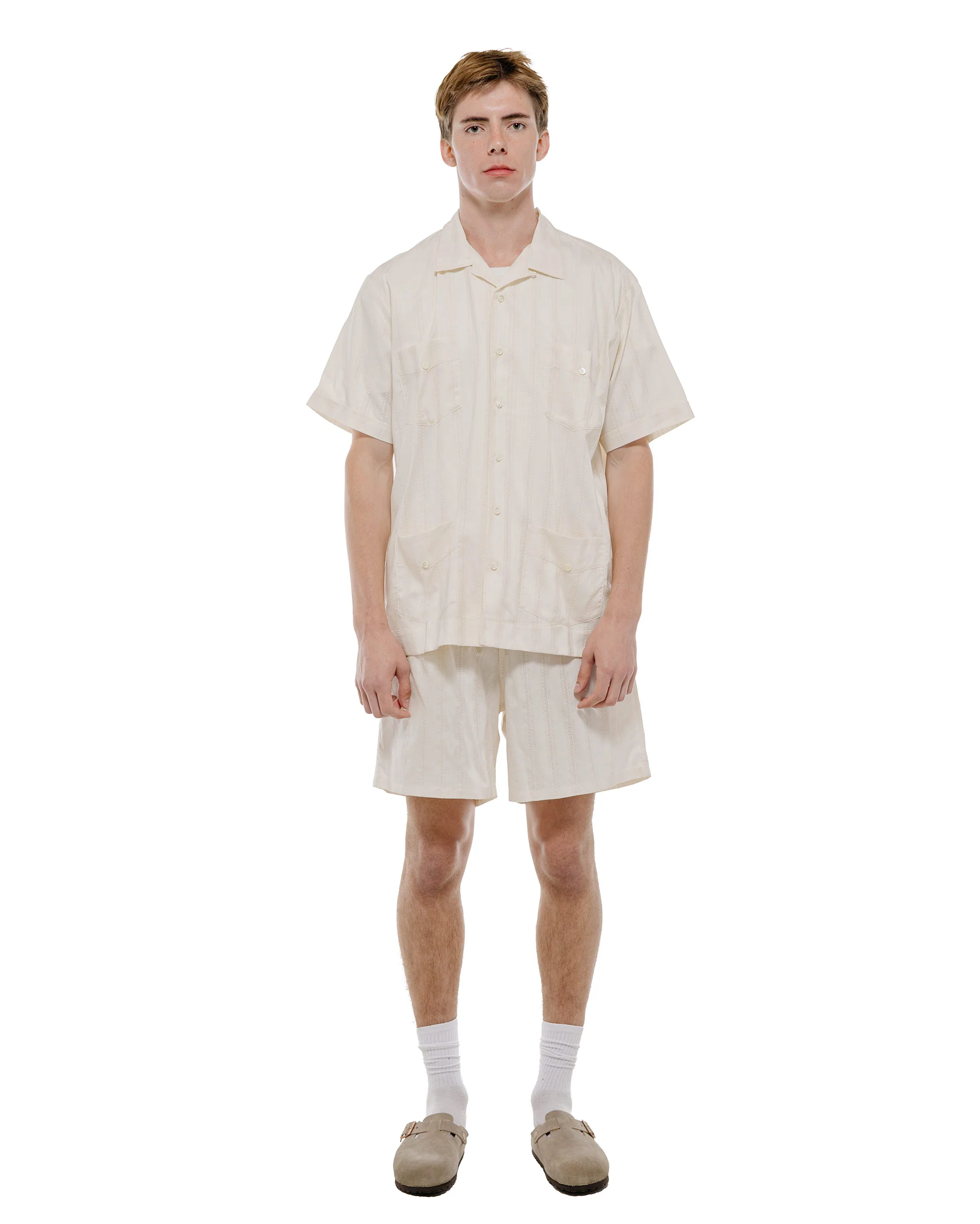 The Real McCoy's MP26015 Joe McCoy Cuban Shorts Ecru - Image 4