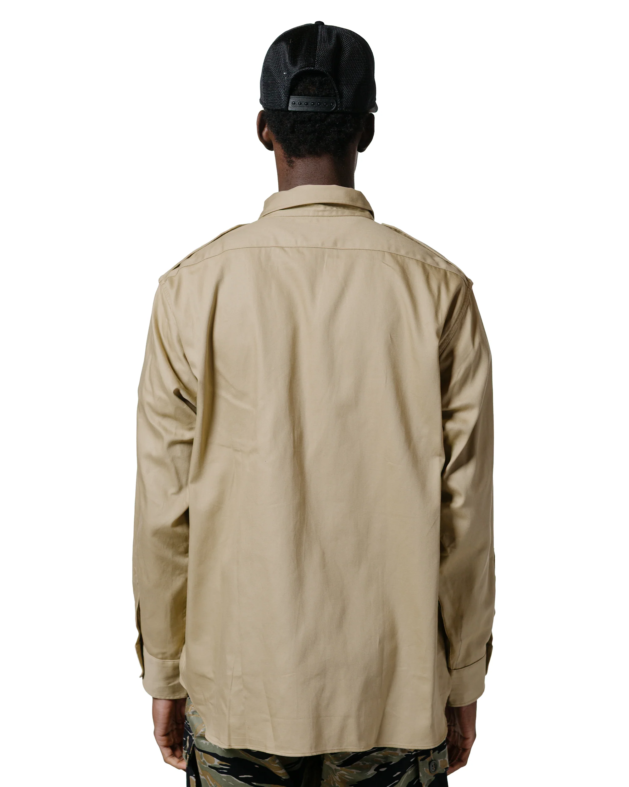 The Real McCoy's MS24001 Khaki Shirt L/S (Modify) Khaki - Image 3