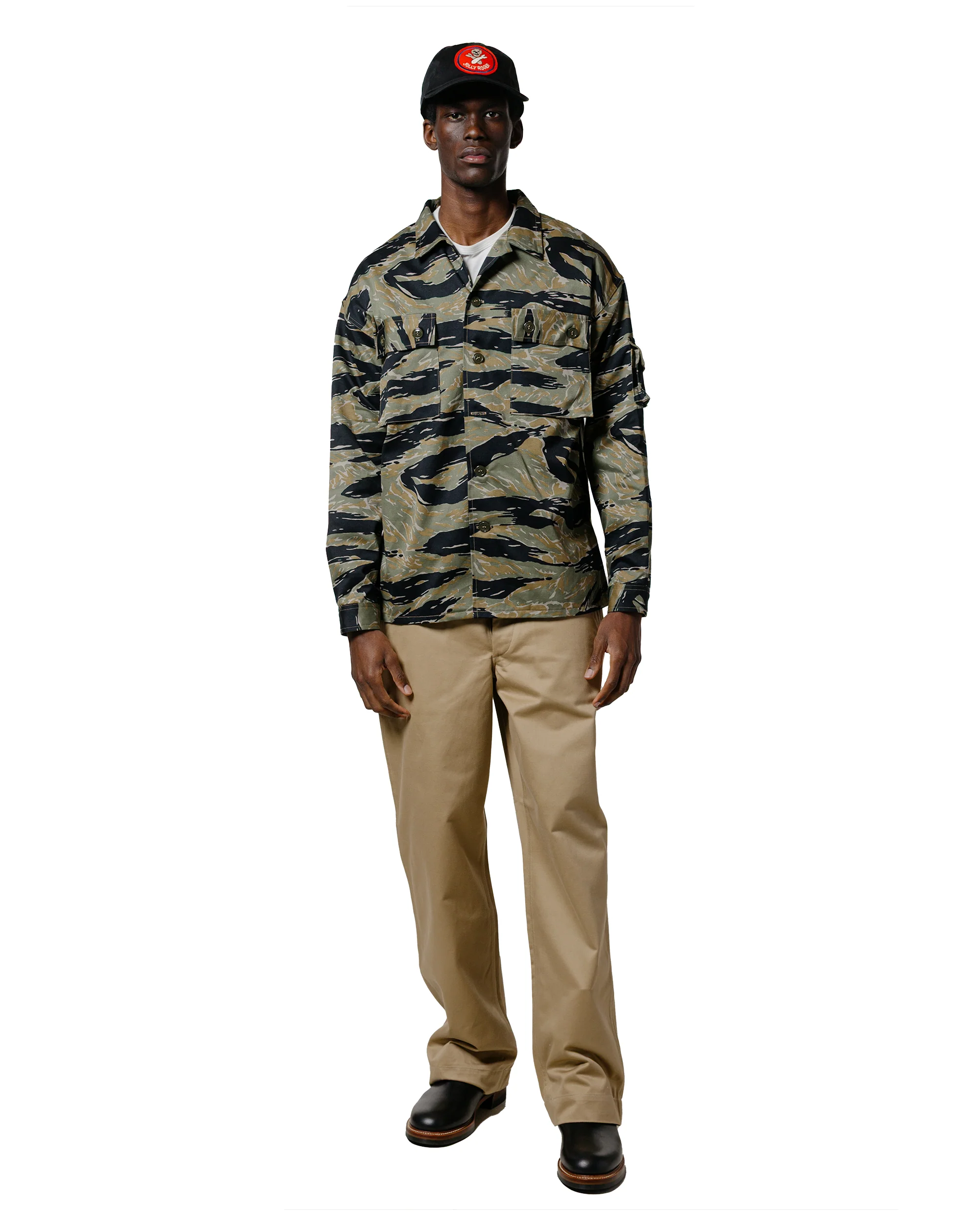 The Real McCoy's MS25001 Tiger Camouflage Shirt / Tadpole Green - Image 4