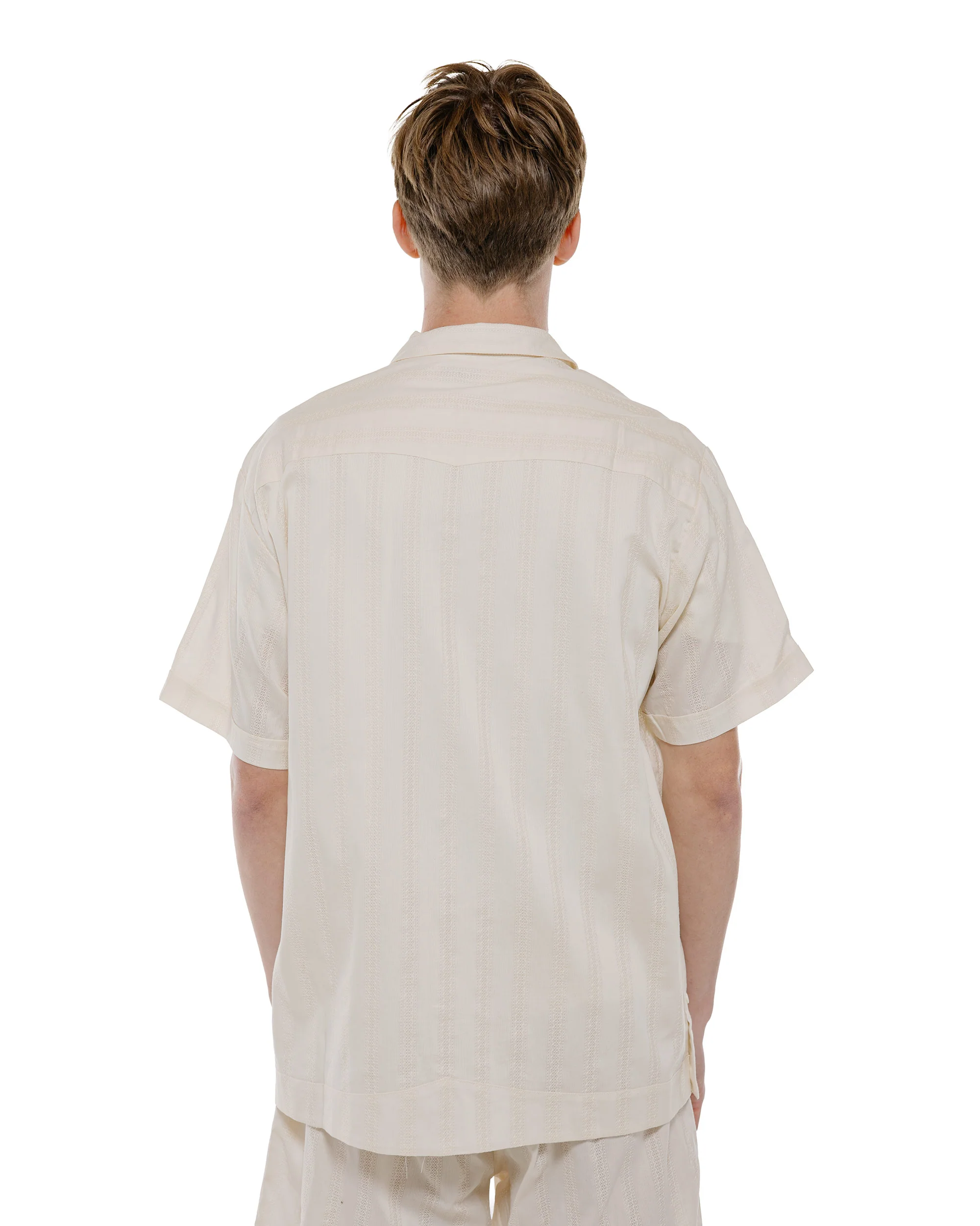 The Real McCoy's MS26007 Joe McCoy Cuban Shirt S/S Ecru - Image 4