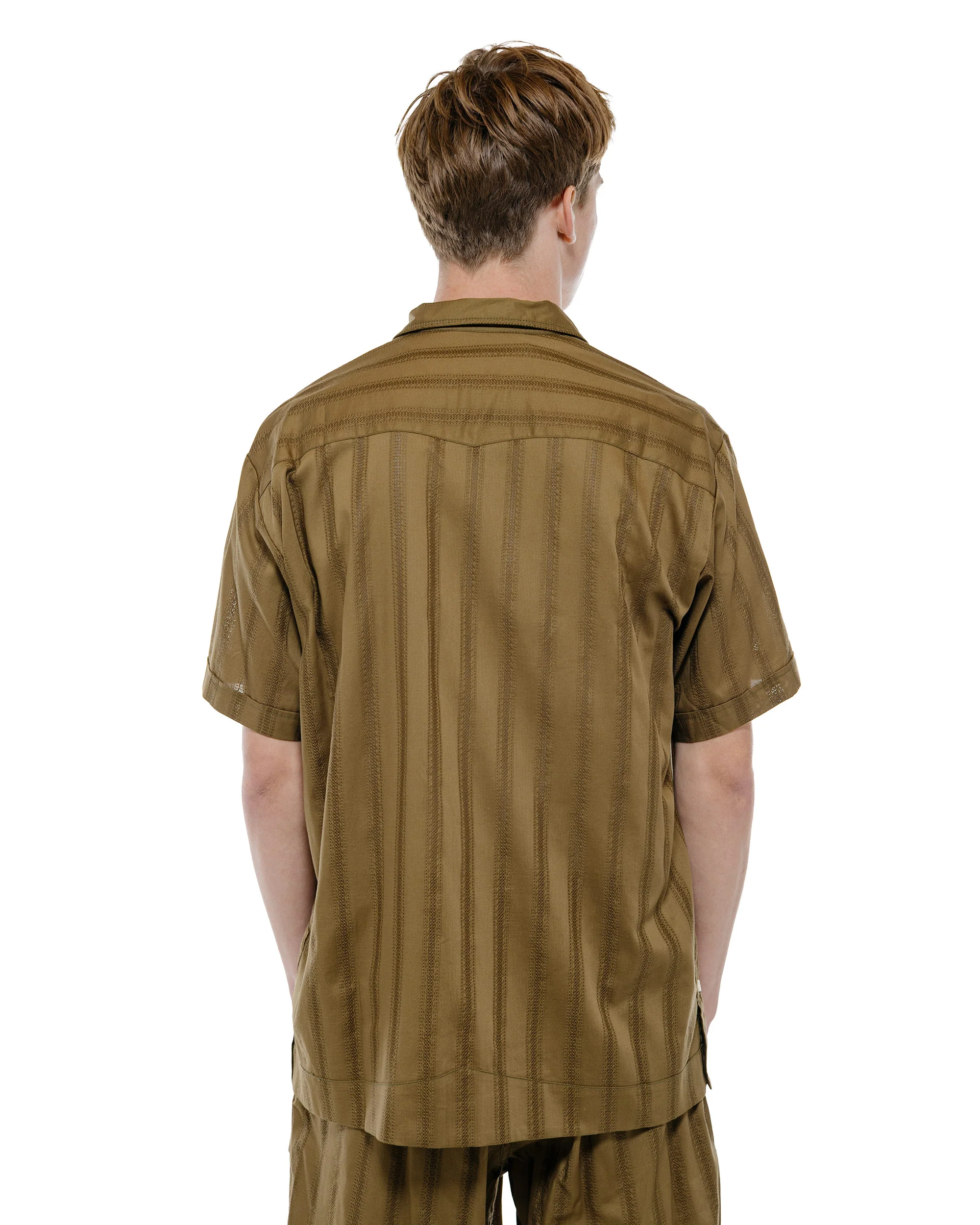 The Real McCoy's MS26007 Joe McCoy Cuban Shirt S/S Olive - Image 3