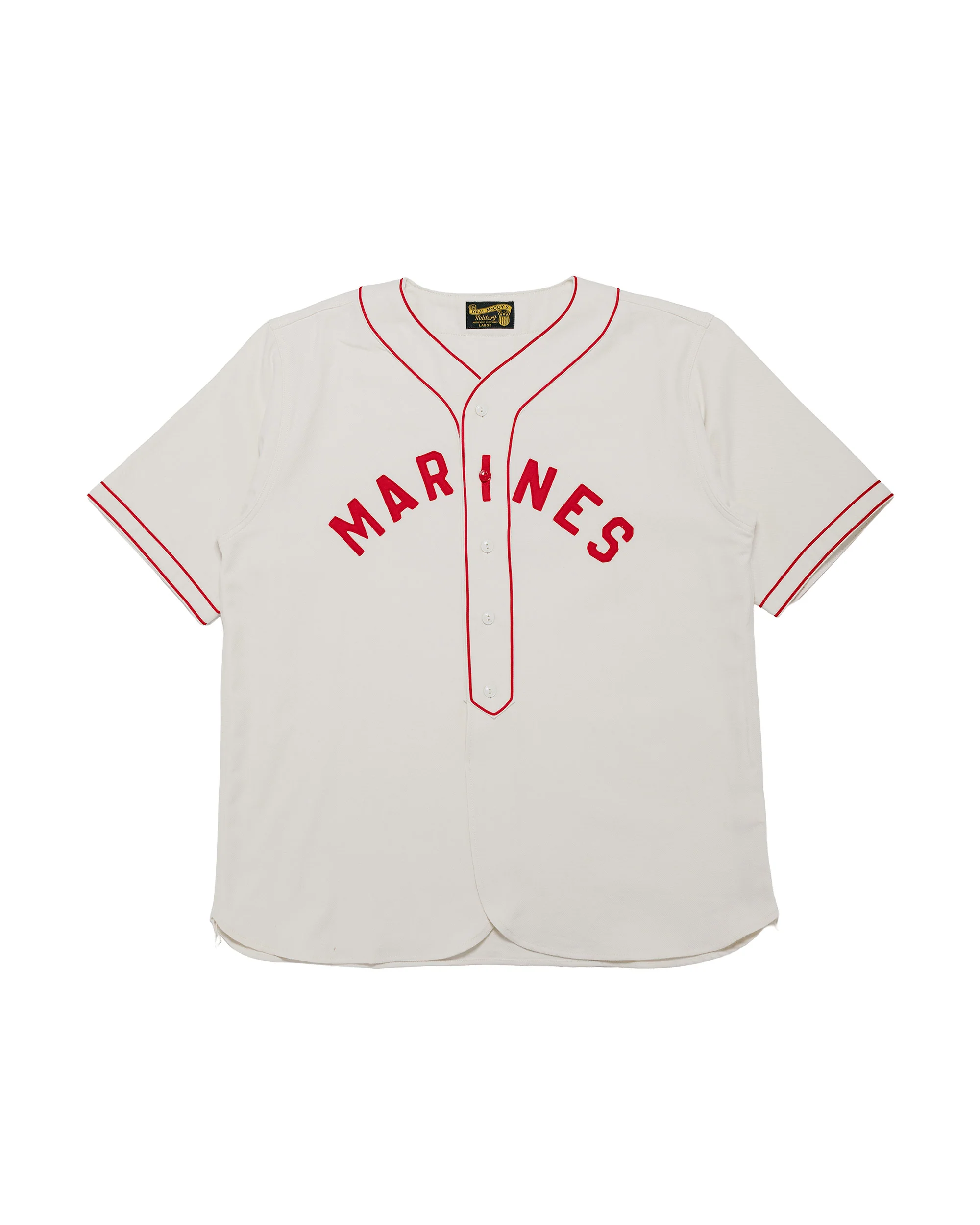 The Real McCoy's MS26010 Baseball Uniform Shirt / Marines White