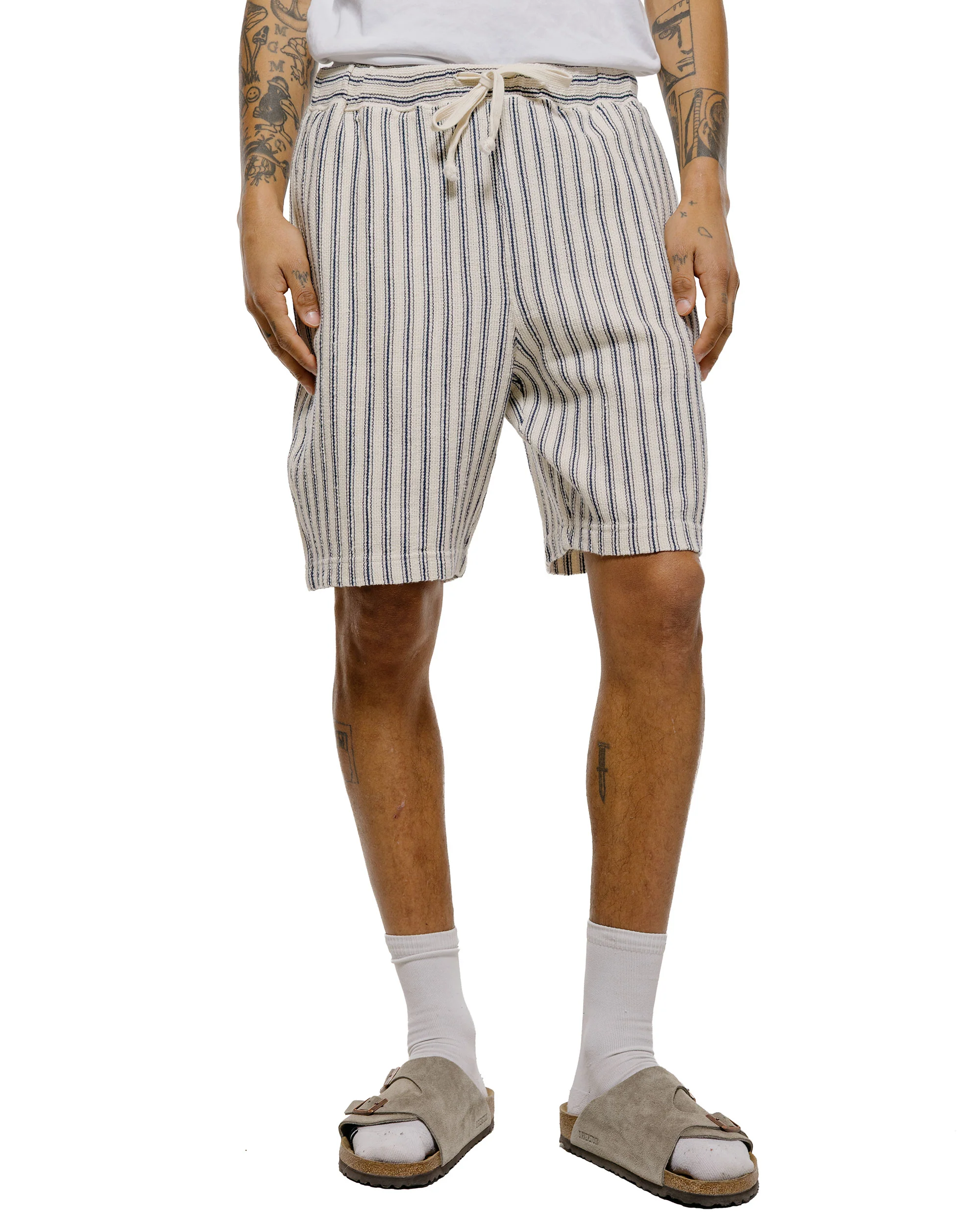 ts(s) Easy Fit Shorts Rustic Stripe Cotton Mesh Cloth Navy - Image 2
