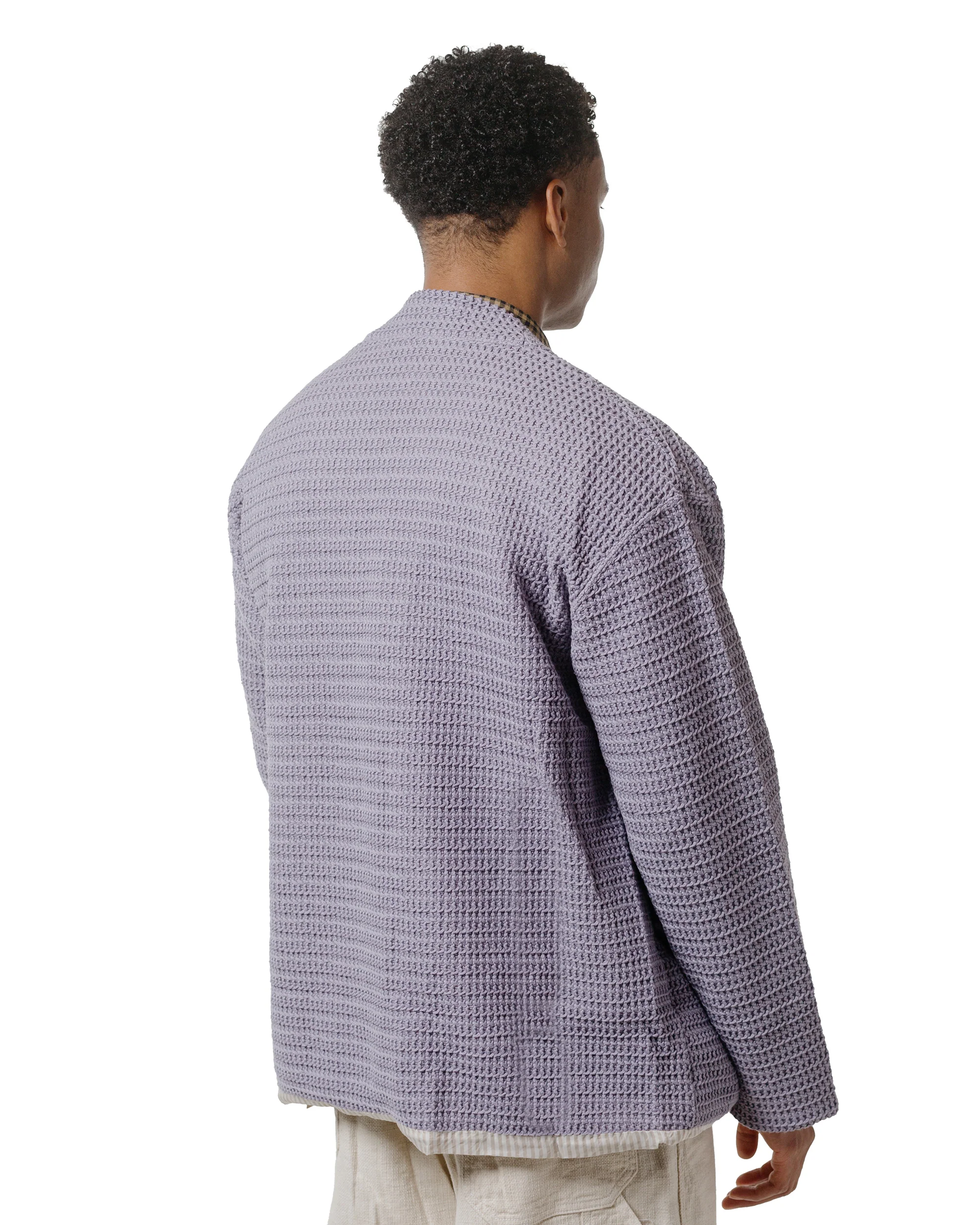 ts(s) Lined Easy Cardigan Cotton/Polyester Russell Knitting Jersey Lavender - Image 3