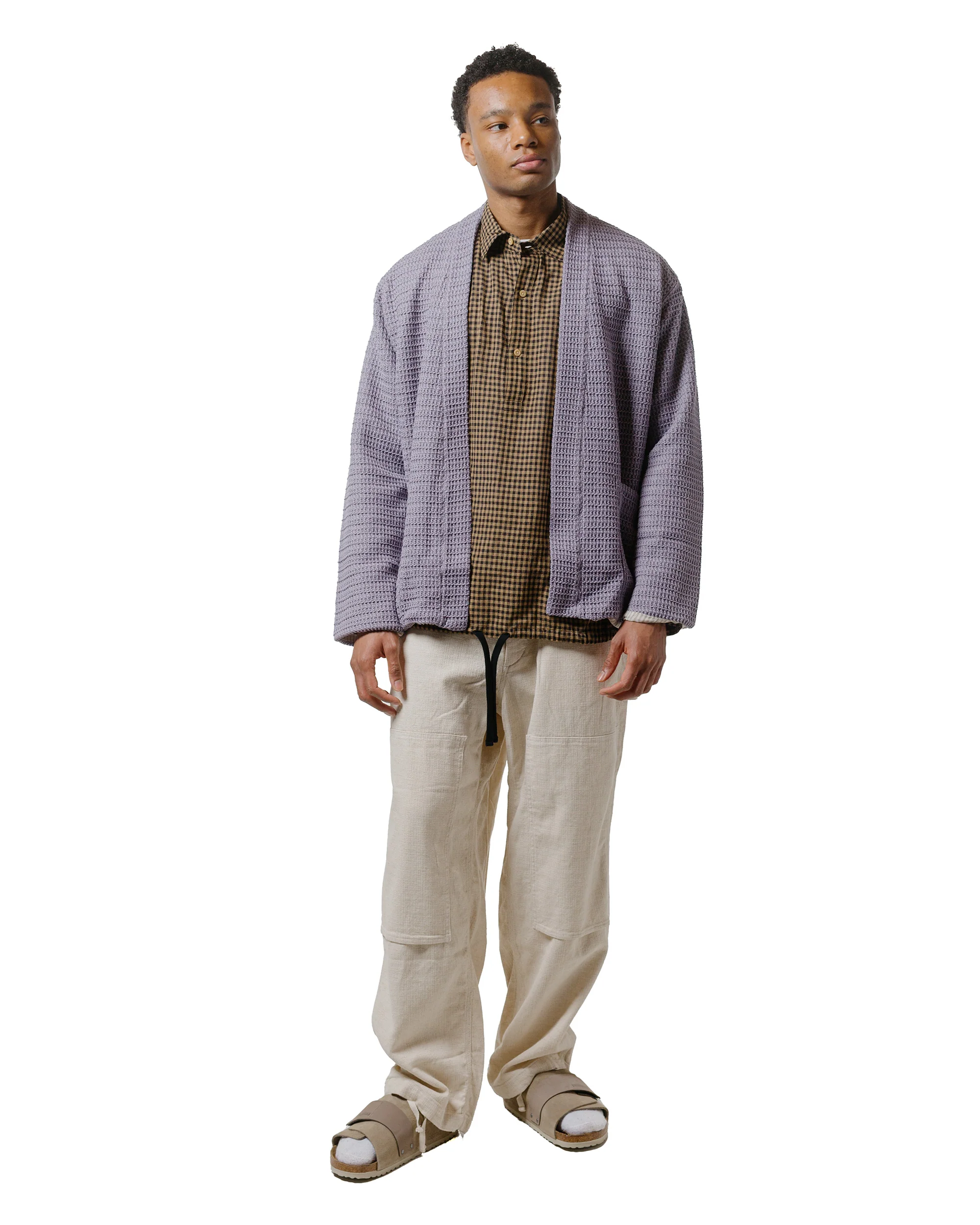 ts(s) Lined Easy Cardigan Cotton/Polyester Russell Knitting Jersey Lavender - Image 4