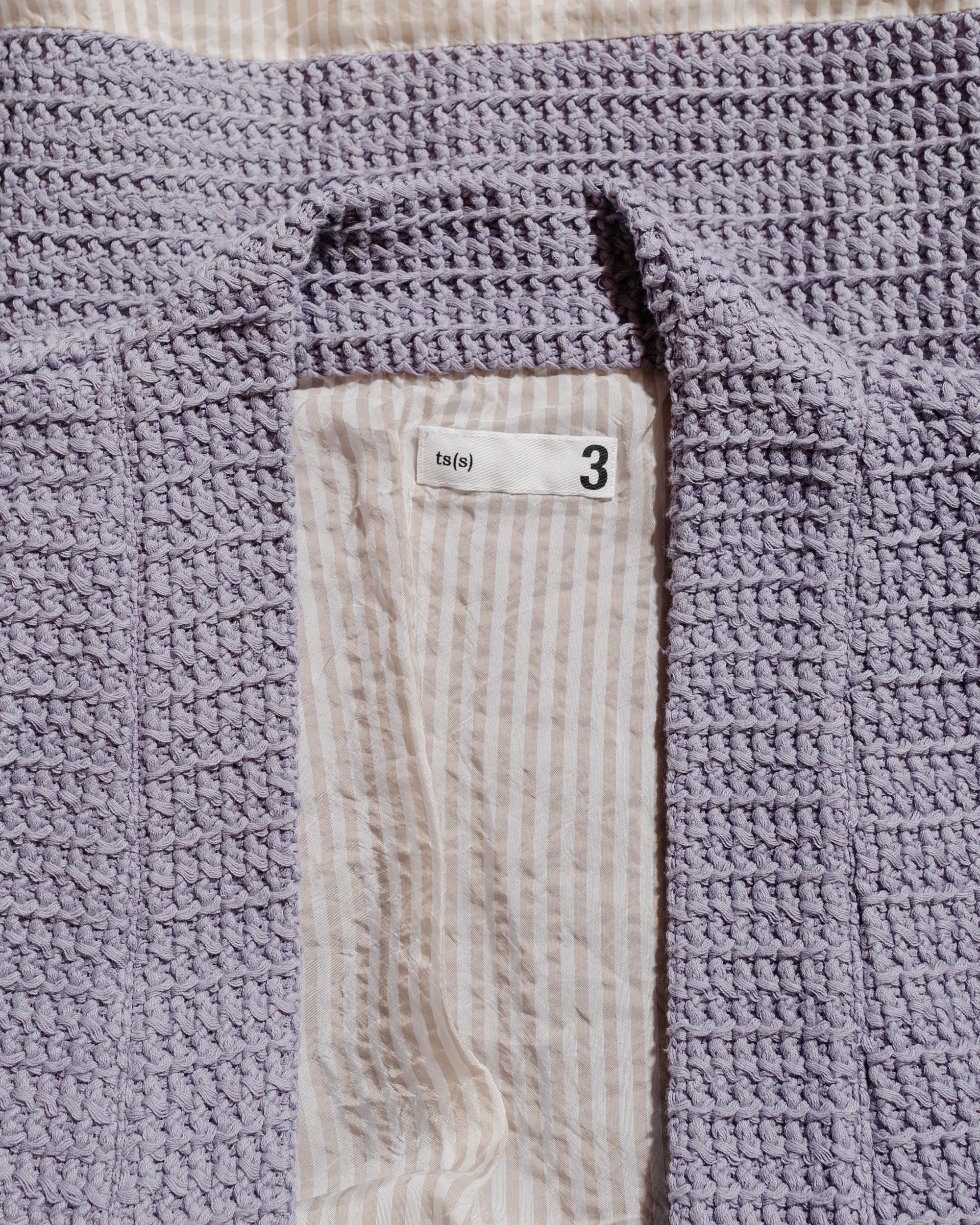 ts(s) Lined Easy Cardigan Cotton/Polyester Russell Knitting Jersey Lavender - Image 5