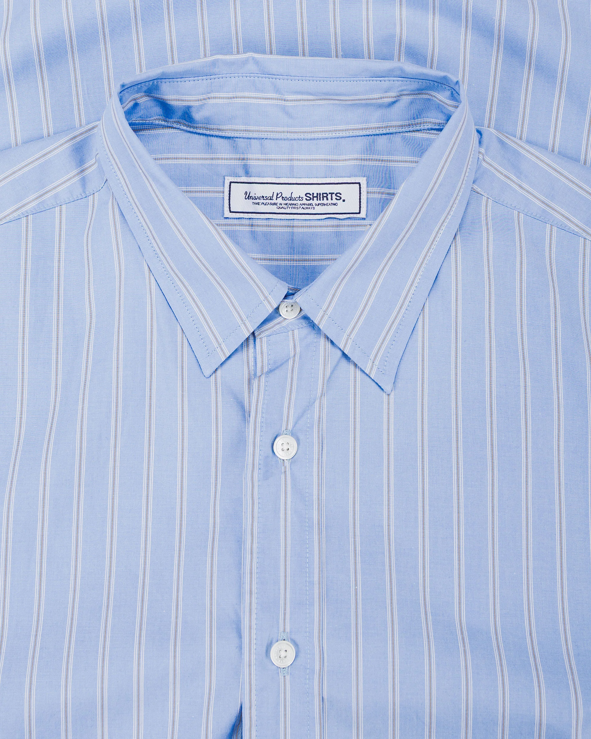 Universal Products S/S Regular Shirts Blue - Image 5