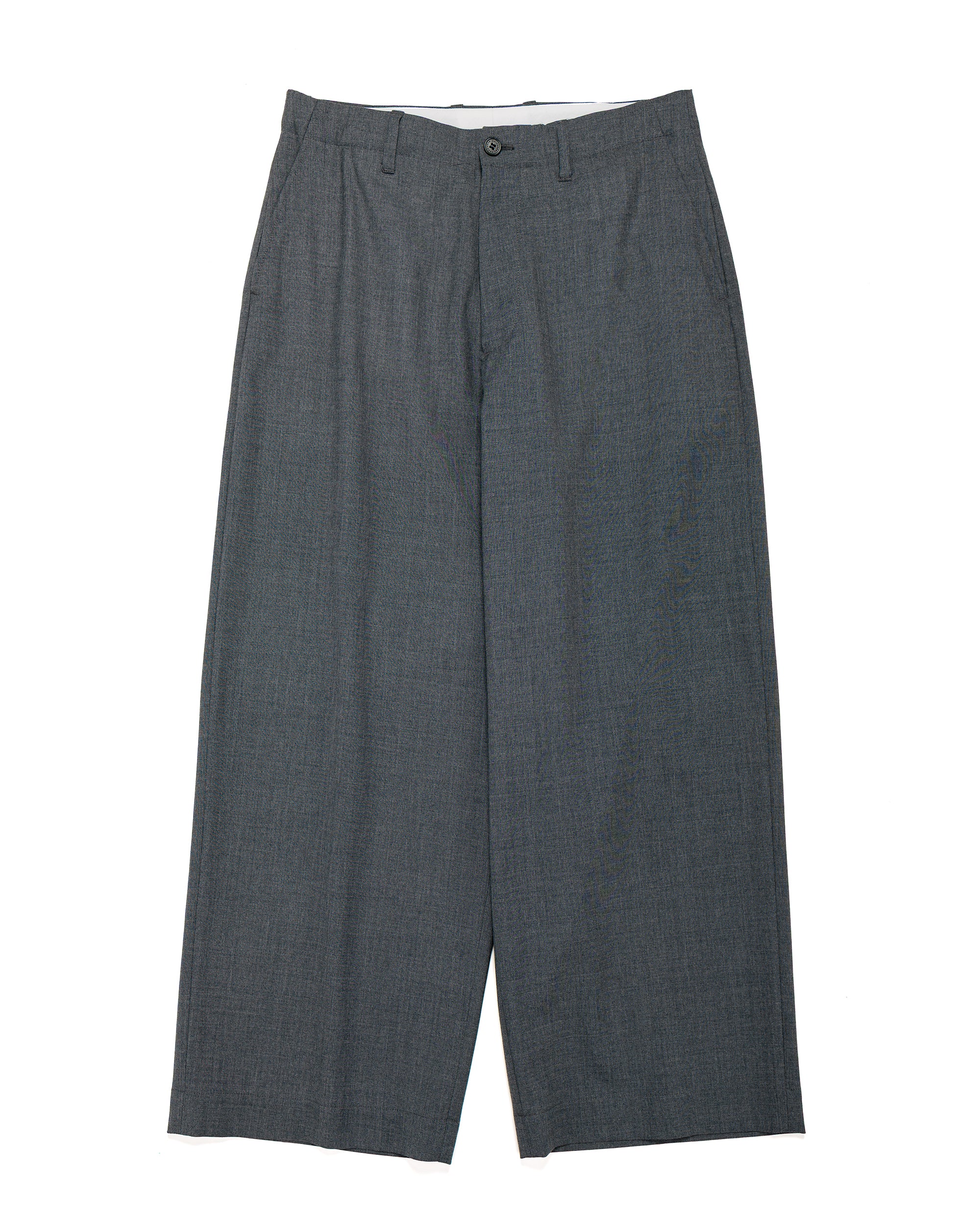Universal Products Summer Wool Wide Trousers Gray